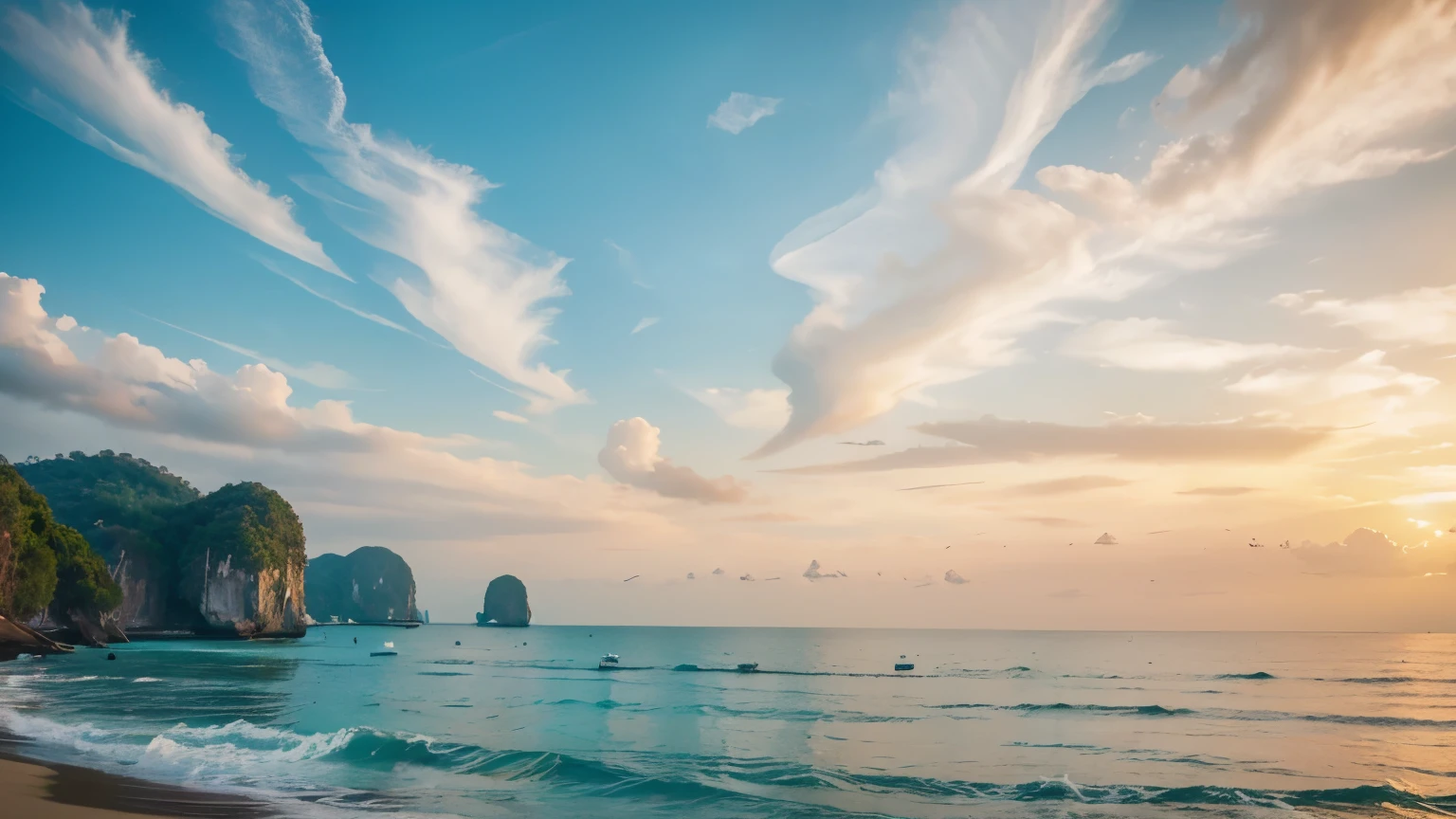 view of the beautiful sea in Thailand