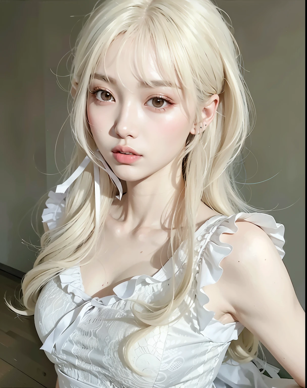 um close de uma mulher loira vestindo uma jaqueta branca, taejune kim, Kim Hyun Joo, Quack Ji Joven, Heonhwa Choe, Jin-Kim, jovem gi kim, Retrato de Jossi do Blackpink, jaeyeon nam, Seseon Yoon, Jiyun Chae, parque roseanne de blackpink, inspirado por Yanjun Cheng