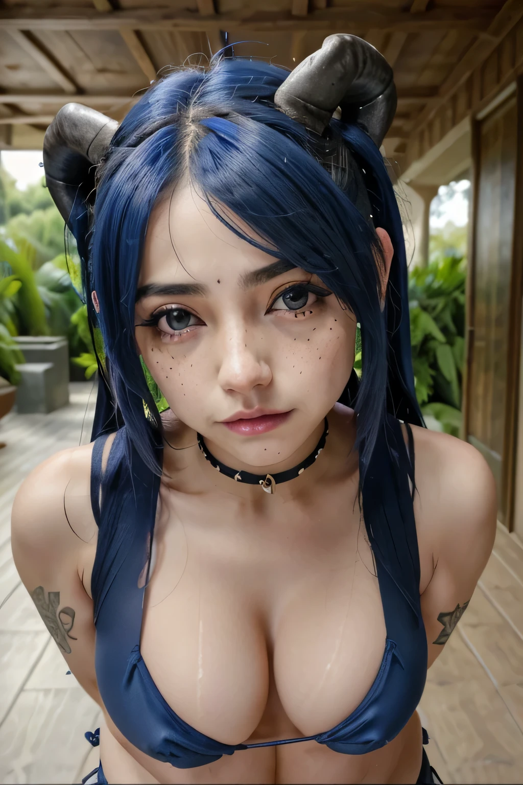 Mujer muy hermosa, 13 years, vigilante, dyed blue hair, pelo temido, rastas, Ropa de cuero sexoy, senos grandes, estilo cyberpunk, Detalles realistas, sexoy, retrato, mal, punk Rock, rebelde, sexoy, Toma de cuerpo completo, tetas perfectas, NSFW, sexo, lascivo, wet, bdsm, intercorse, 2 chicas, conmovedor, besar, lamer, soga, nudo, caliente, masturbarse, Make eye contact with the camera., micro bikini, escote,、Los detalles del iris de la pupila son muy sorprendentes、Extremidades sin roturas.、adolescente blanca、Boca naturalmente cerrada、Areola natural、natural 、ojos fijos、cuerpo natural、Slightly baby face、rostro fe******、cuerpo fe******、con cara redonda、a small face、mejillas suaveirando a la camara、cuerpo completosbian、desapego、Rostro equilibrado、Estrabismo ligeramente interno、pecas, punk, punk te hace, cara pervertida, ecchi, godo, Death metal, demonic, cuernos reales retorcidos, tetas, tetas de gota, Marina Mui