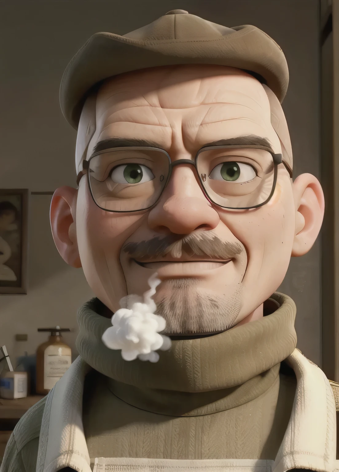 walter white fumando ervas em um calabousso