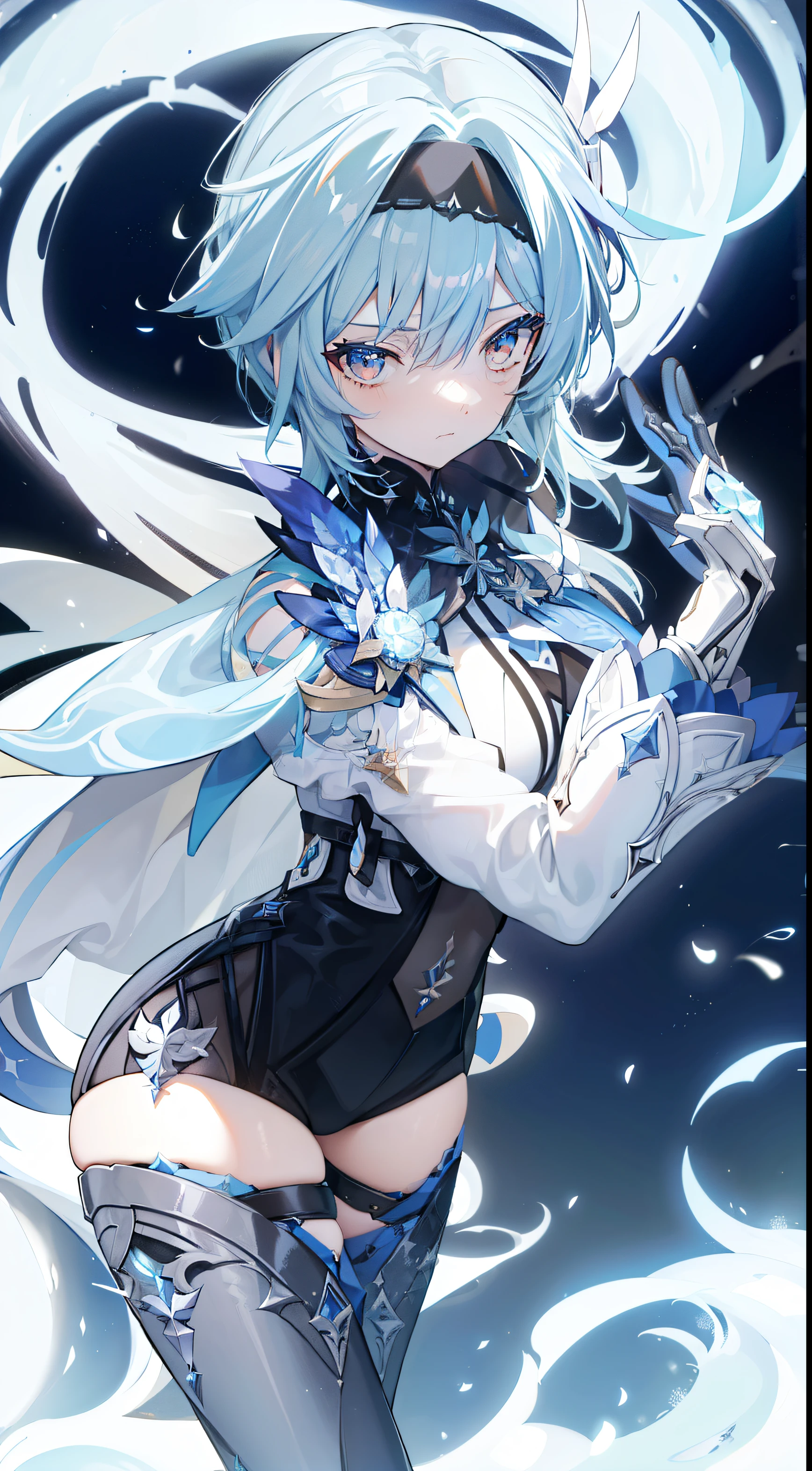  anime com cabelo azul e vestido branco na neve, keqing do impacto genshin, Bela Maga Celestial, impacto de ayaka genshin, dura com tema lunar, escamas azuis cobrindo o peito, genshin, personagem de impacto genshin, rem rezero, armadura de cristal de gelo, armadura refletida cor de gelo lascada, dos arknights, mago de gelo, roupas de bruxa astral