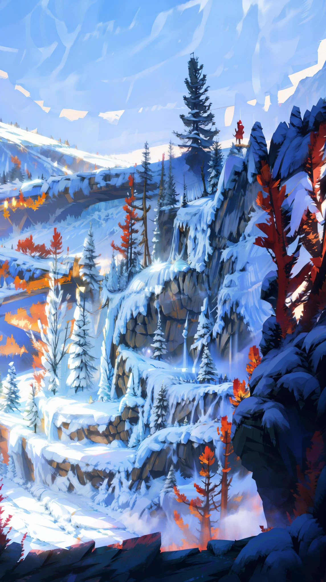 Mountain with fantasy city