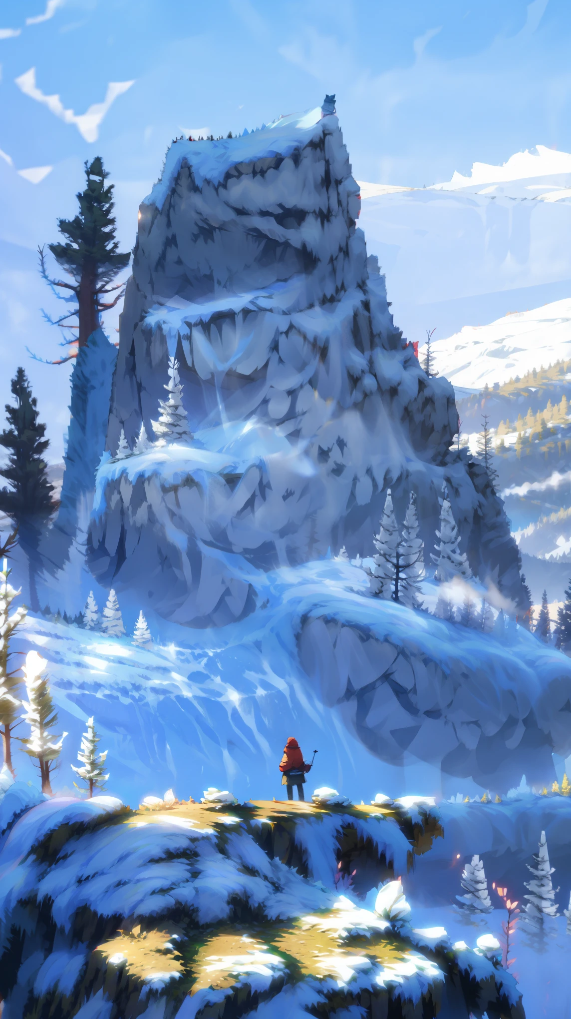 Mountain with fantasy city 
