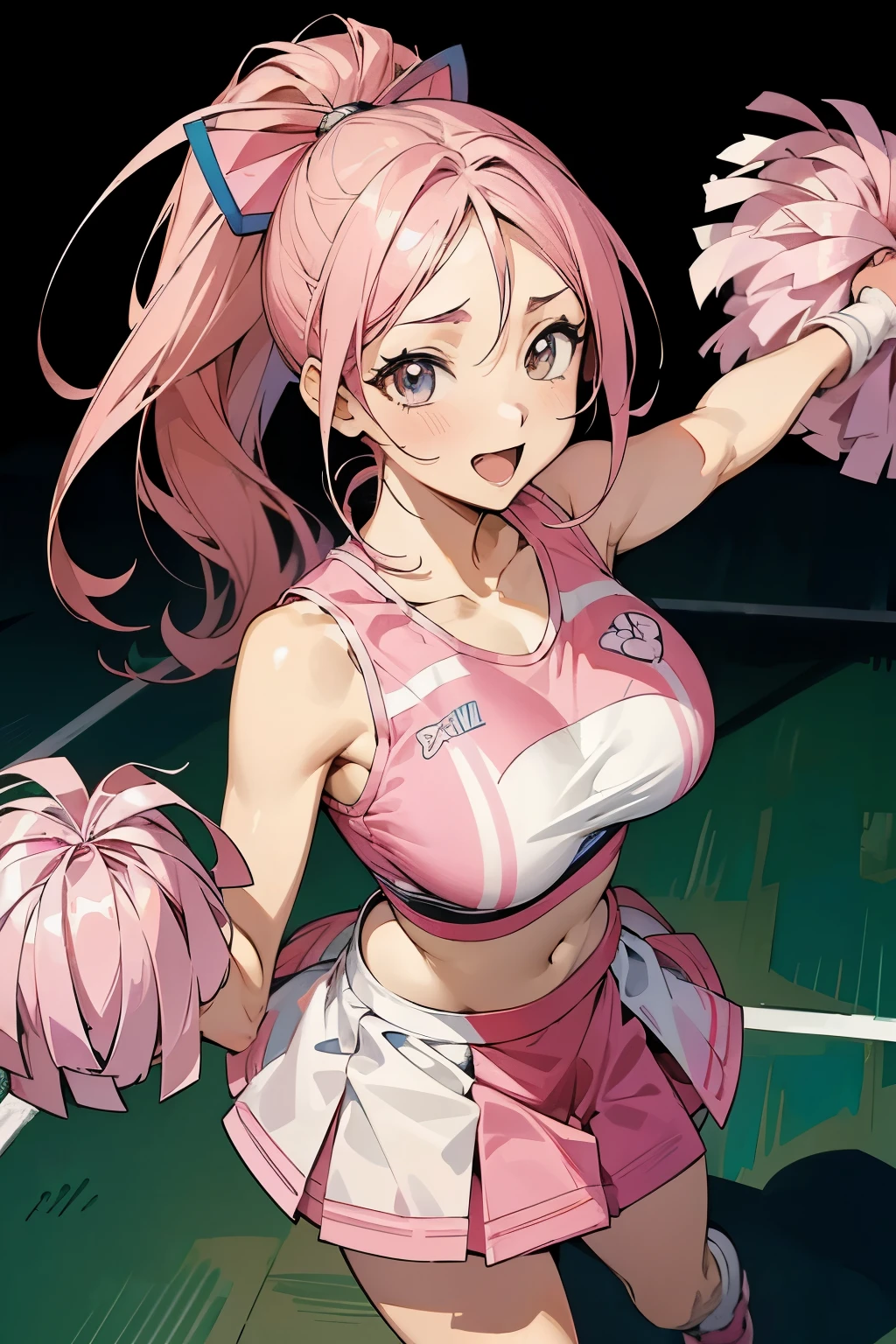anime with pink hair and pink cheerleaders on a court, melhor papel de parede de anime 4k konachan, Animes de arte inicial , visual de anime de uma linda garota, arte de anime limpa e detalhada, seductive anime, haruno sakura, estilo de arte de anime de alta qualidade, digital anime illustration, arte digital detalhada de anime, anime waifu, anime illustration, ( anime)