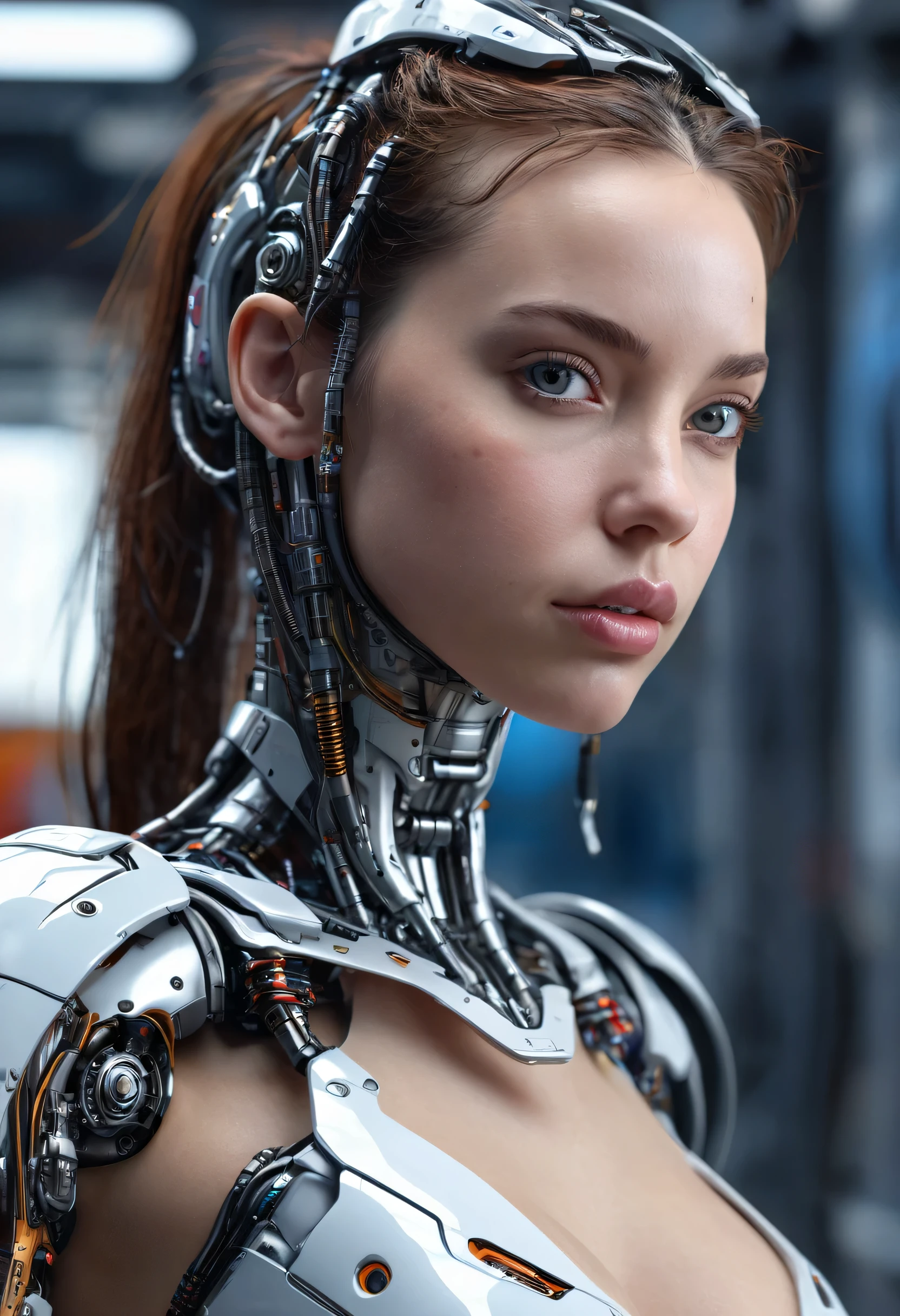 jolie fille, Fait de metal, (cyborg: 1.1), ([File d&#39;attente | detail thread]: 1.3), (complex detail), hdr, (complex detail, ultra detail: 1.2), cinematic plan, chef-d&#39;artwork, best quality, high resolution, Insertion vaginale d'objets étrangers, centrage