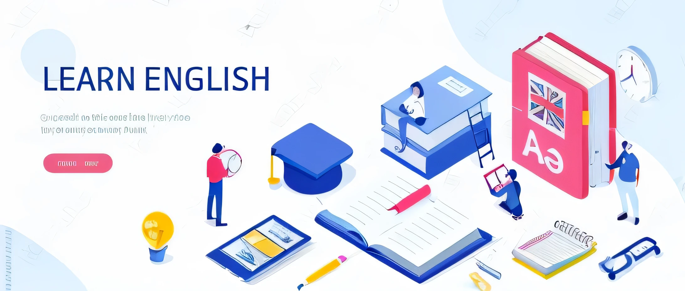 a group of people standing around a book with a clock and a pen, textbook illustration in clolour, english text, flat illustration, english, higher detailed illustration, english style, simple illustration, description, isometric illustration, high quality illustration, coherent text english characters, highschool background, minimalistic background, high detailed illustration, beautiful high resolution