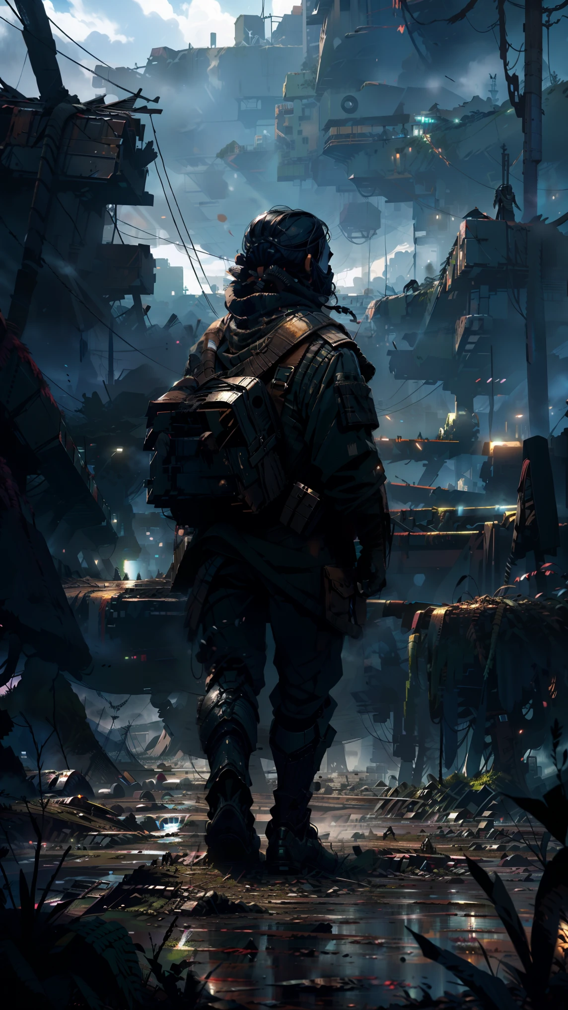 entumecimiento ciudad de fantacia en la naturaleza,jefe final,post-apocalyptic world
