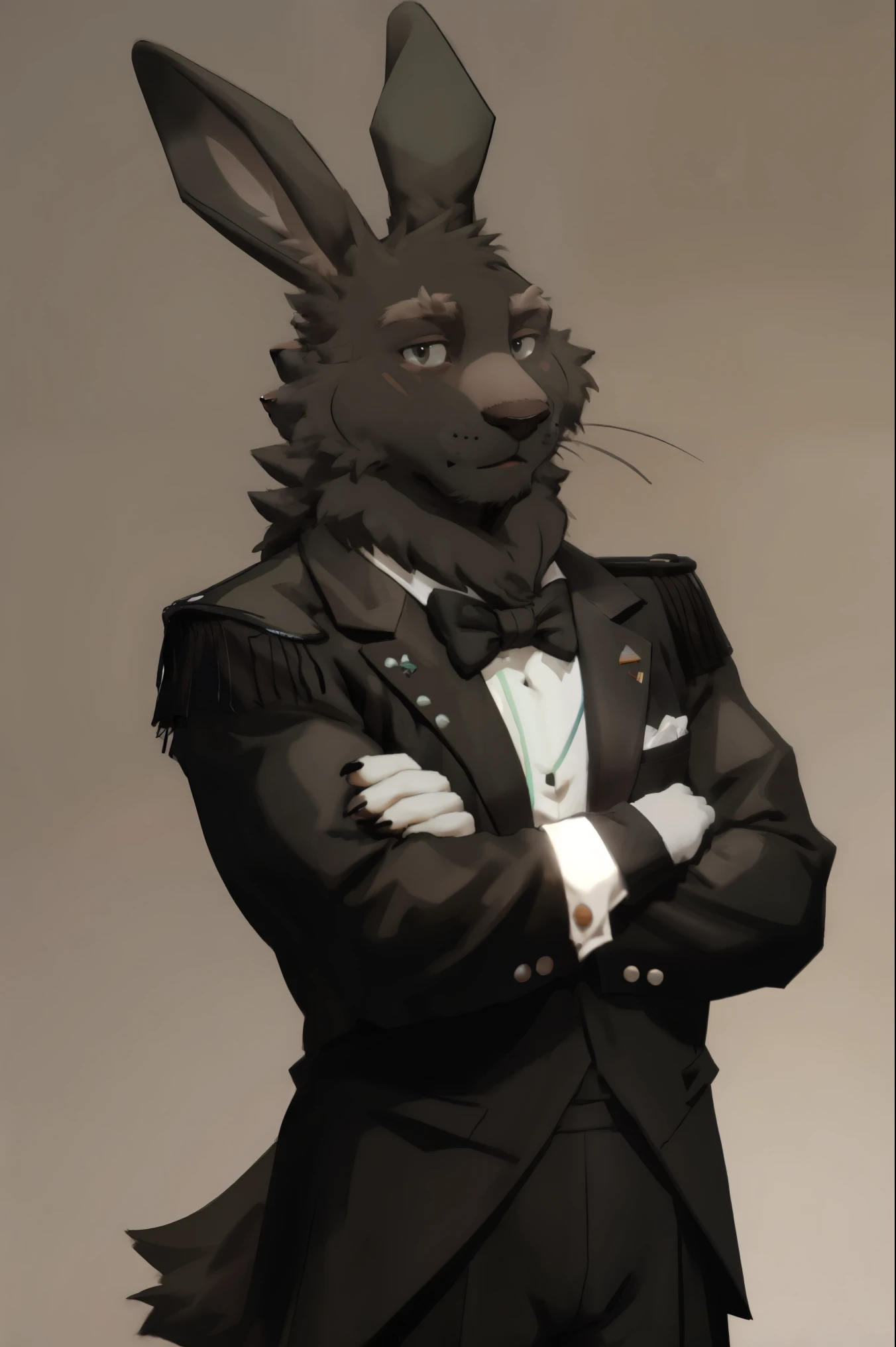 Hare in tuxedo