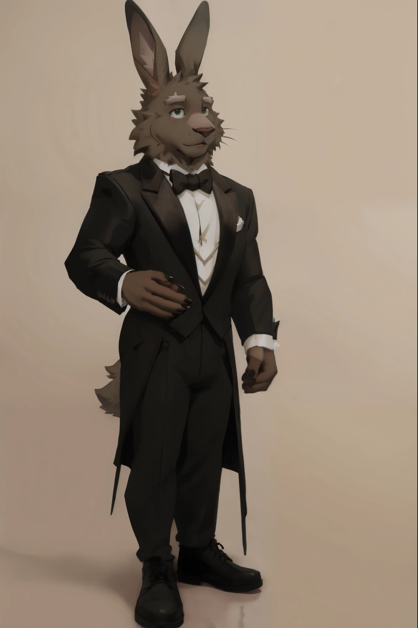 Hare in tuxedo