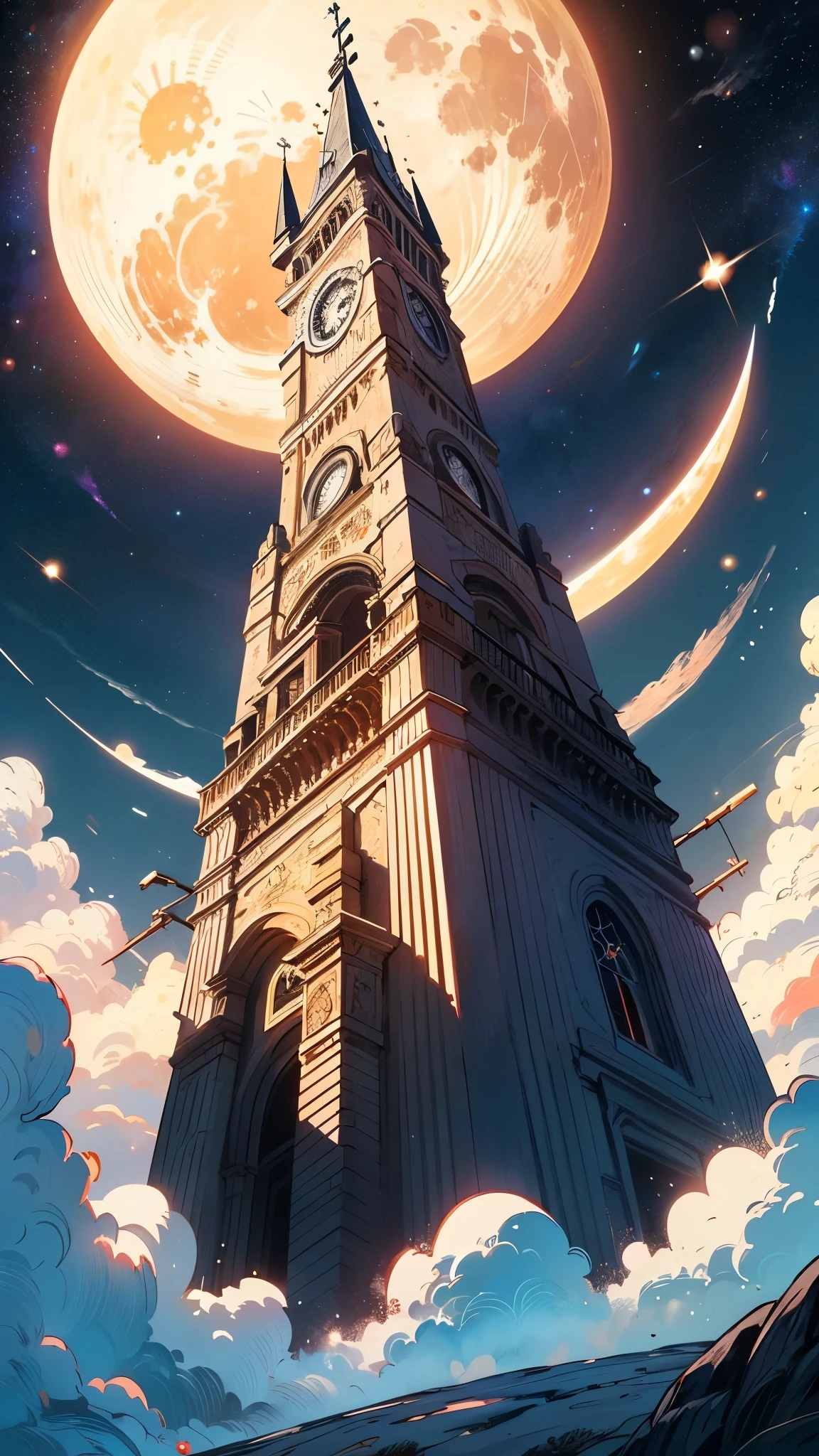 edd, Maitreya Bodhisattva,Maitreya, A huge golden Buddha statue sits in a room with blue ceiling and blue sky background with clouds, above_Clouds, Airship, aurora, bridge, Building, Castle, chimneys, City, City_lamp lights, Cityscape, clock, clock_Tower, Cloud, Cloudy_sky, constellation, Crescent_Moon, Desert, earth_\(planetes\), Fireworks, Floating_Island, fountain, milky ways, Glowing, house, Island, lamp post, lantern, Light_Particle, Milky_way, Moon, Mountain, Night, Night_sky, No_Humanity, planetes, scenery, Shooting_Star, sky, skylines, skyscraper, Snow, nevando, space, Star_\(sky\), Star_\(symbol\), Starry_sky, Starry_sky_print, Telescope, Tower, Town, Twilight, ships
