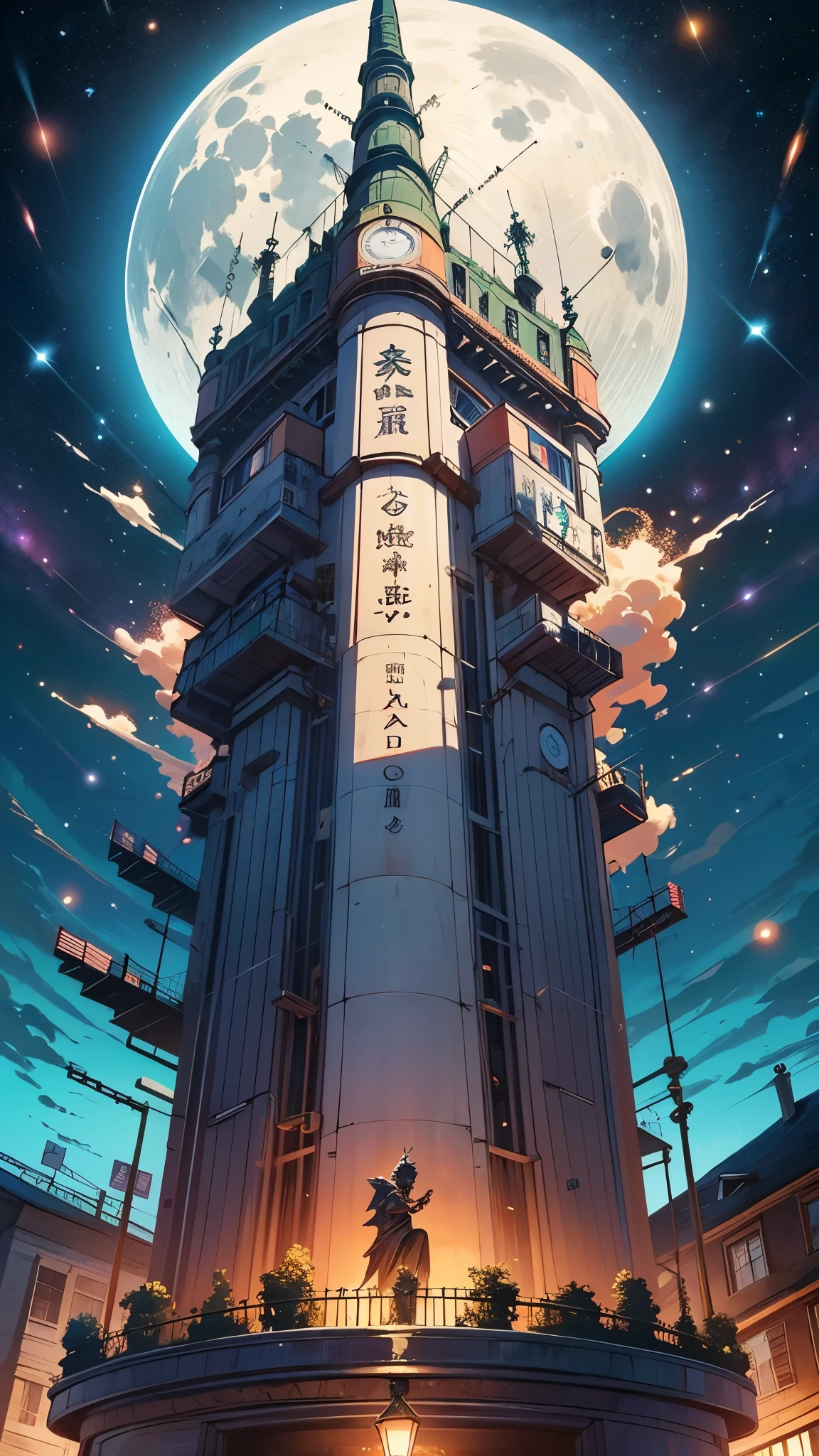 edd, Maitreya Bodhisattva,Maitreya, A huge golden Buddha statue sits in a room with blue ceiling and blue sky background with clouds, above_Clouds, Airship, aurora, bridge, Building, Castle, chimneys, City, City_lamp lights, Cityscape, clock, clock_Tower, Cloud, Cloudy_sky, constellation, Crescent_Moon, Desert, earth_\(planetes\), Fireworks, Floating_Island, fountain, milky ways, Glowing, house, Island, lamp post, lantern, Light_Particle, Milky_way, Moon, Mountain, Night, Night_sky, No_Humanity, planetes, scenery, Shooting_Star, sky, skylines, skyscraper, Snow, nevando, space, Star_\(sky\), Star_\(symbol\), Starry_sky, Starry_sky_print, Telescope, Tower, Town, Twilight, ships