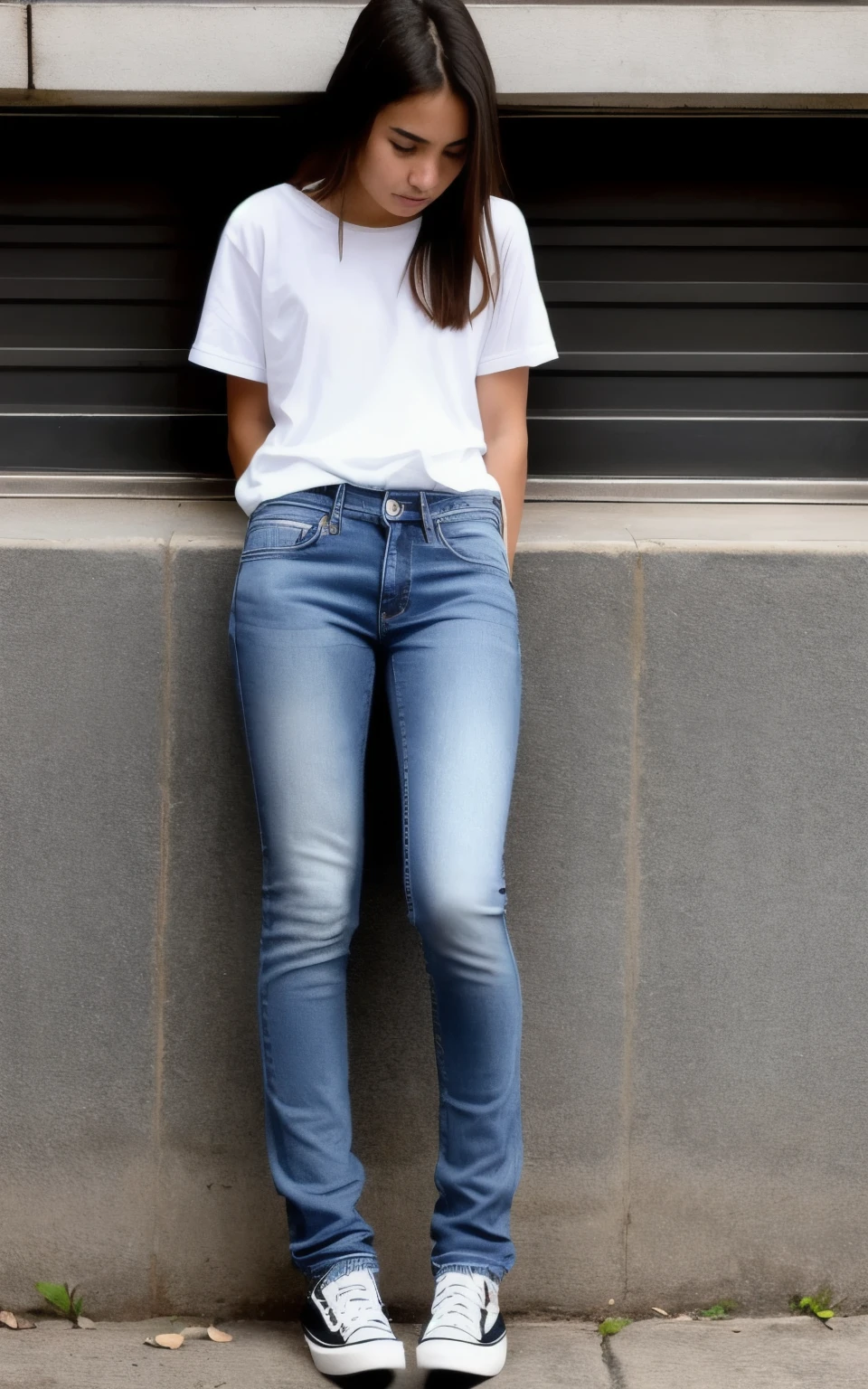 imagem de um celular e uma mao de adolescente segurando. ager in jeans. imagem hiper realista e cinematografica