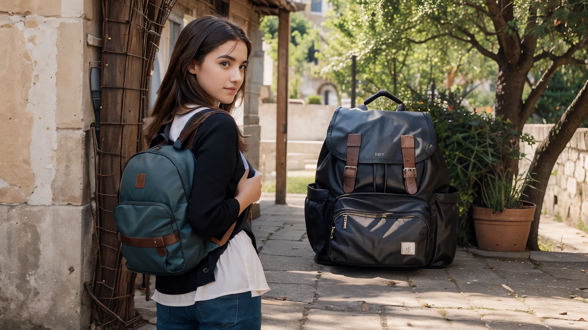 Make a YouTube image of Luluca as an exclusive backpack from. Luluca 