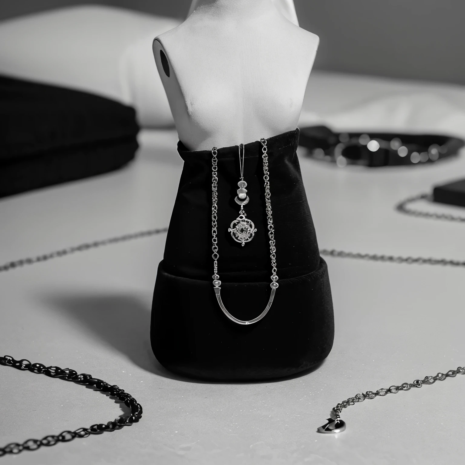 Create a logo for a jewelry company called "intrinsic jewelry", the design is simple and in black and white