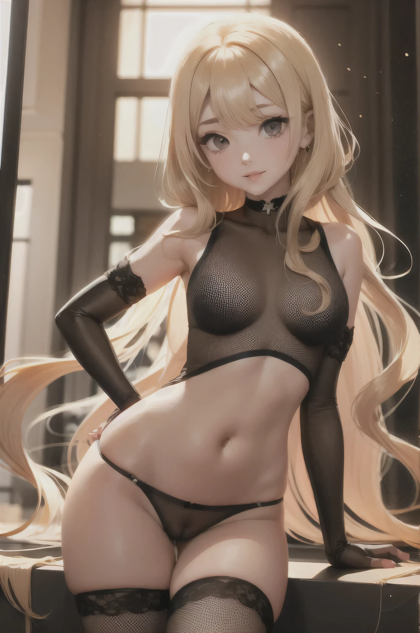 anime girl with long blonde hair posing on a ledge, blonde anime girl with long hair, seductive anime girl, anime girl with long hair, anime best girl, attractive anime girl, beautiful anime girl, anime girl, ilya kuvshinov with long hair, small curvy , an anime girl, beautiful alluring anime woman, ecchi anime style, anime waifu, polo transparente mojado, (, , pubic hair), (bragas mojadas), pubic hair