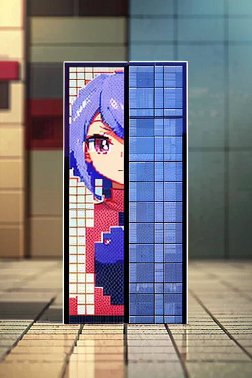 ((tile、pixel art、Pixel art、Mosaic)、old video games)、Super transformation, woman, Blurry appearance, Wearing a pastel colored long dress, relax in the room,  break , 