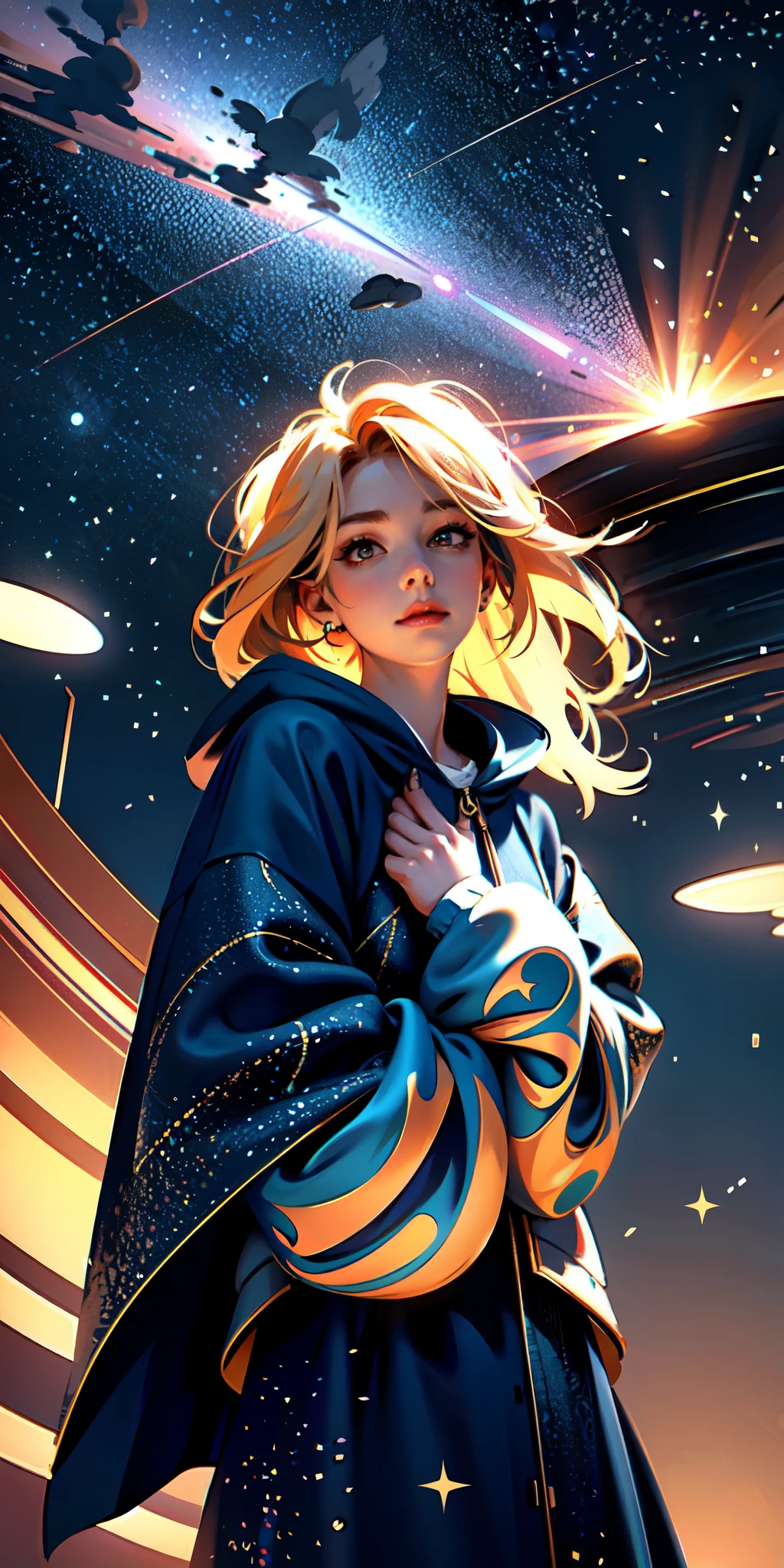 constellation,(masterpiece, best quality:1.2), 1 girl, Solitary