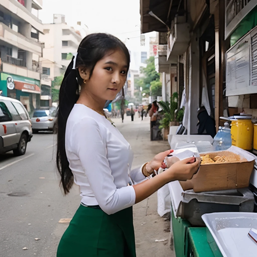 20 years old burmese girl at the city