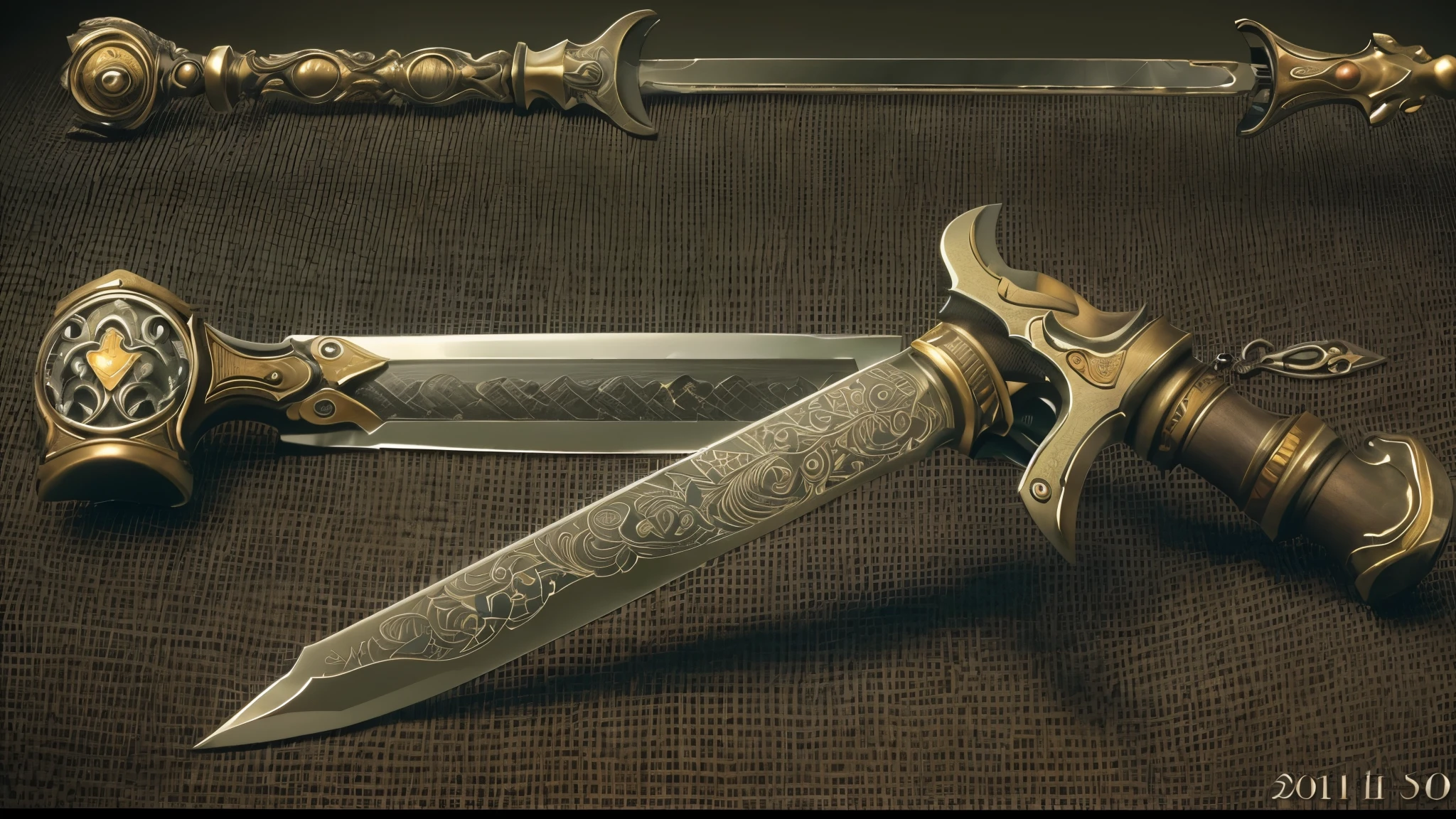 (best quality,8k,masterpiece),short sword,nordic detailed hilt,noble,luxurious material,ornate design,intricate craftsmanship,historical weapon,sharp blade,sturdy grip,elaborate engravings,dim lighting,reflective surface,highly detailed shadows,metallic texture,exquisite beauty,precise lines,finely crafted handle,antique style,worn but well-maintained.