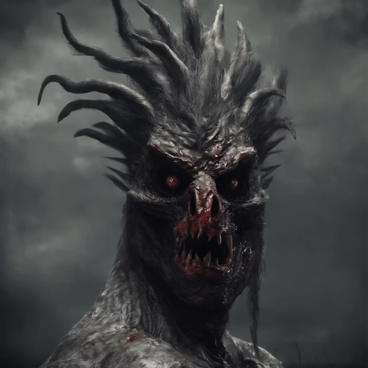 make some 4K scary evil rooster monster, zombie