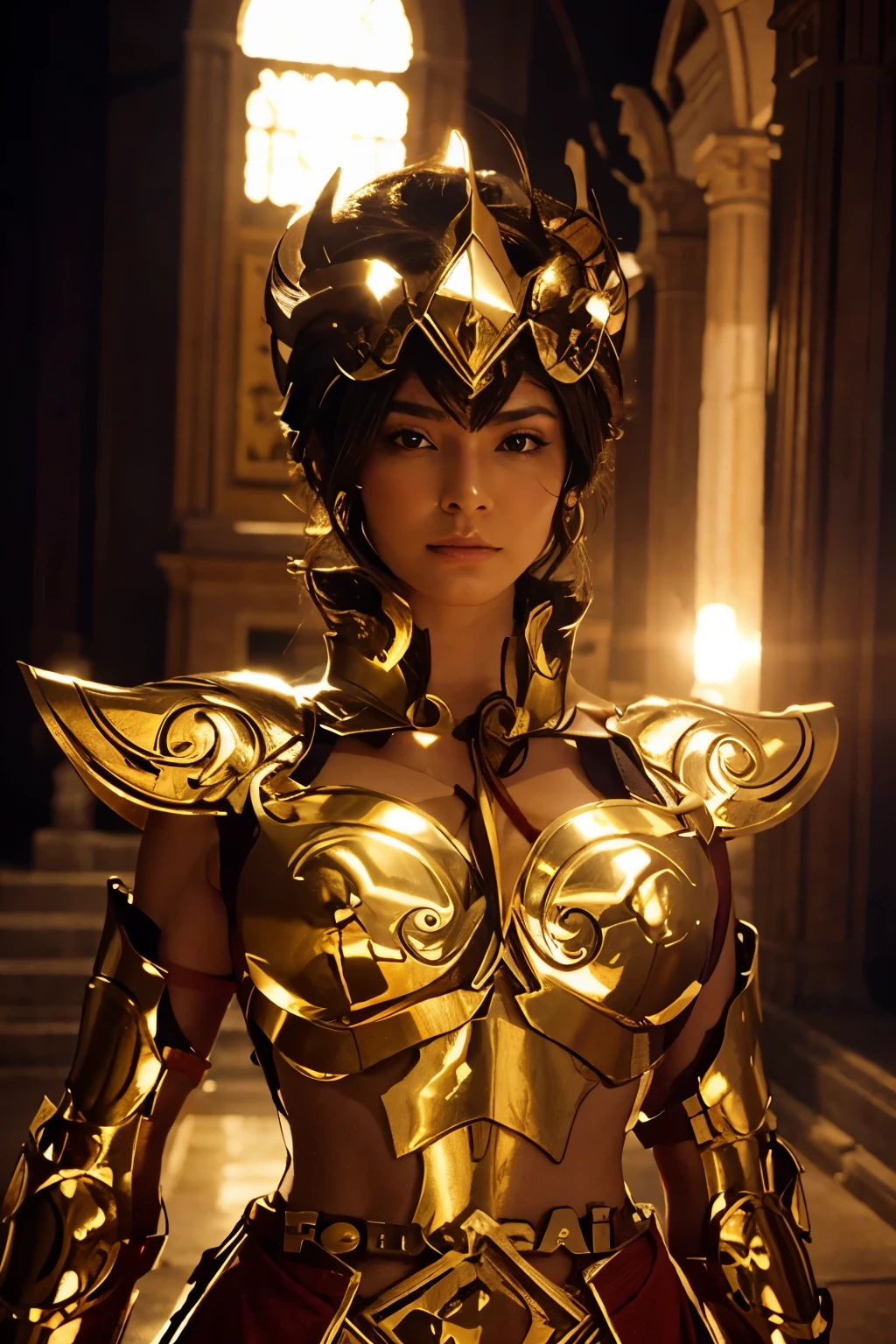 Saint seiya lion armor woman