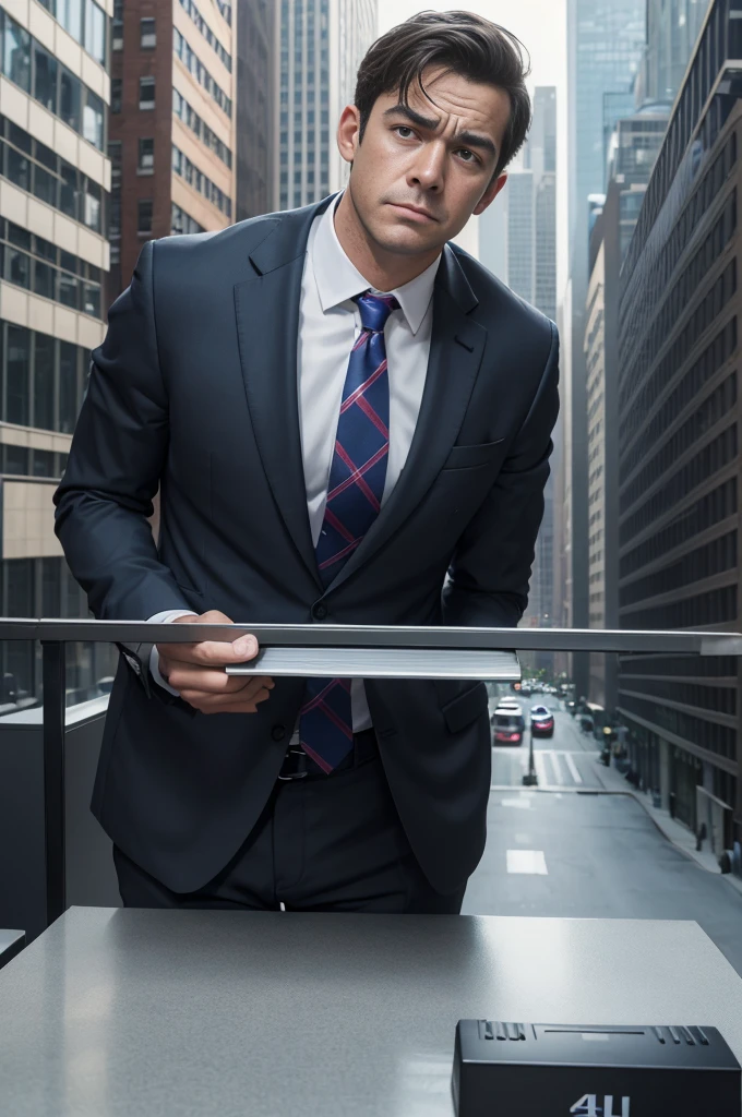 (best quality,4k,highres:1.2),ultra-detailed,(realistic,photorealistic:1.37),cartoon frog,office attire,sad expression,leaning on block building,tears streaming down face,dressed for work,office scenery,stressed-out vibe,dark circles under eyes,colorful,funny,comic style,abstract background,cityscape,suit and tie,computer desk,keyboard,white-collar worker,humorous artwork,dynamic pose,emotional breakdown,mascot character,melancholy,day in the life,urban setting