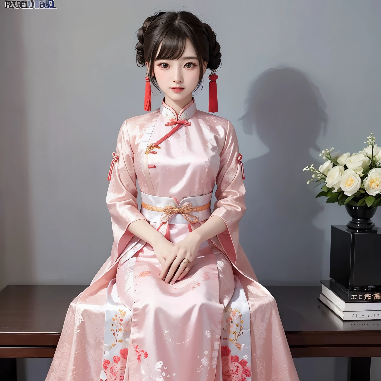 Korean chinese dress hanbok and qipao how it would look if we fused it beautiful and young woman meeting Korean standards