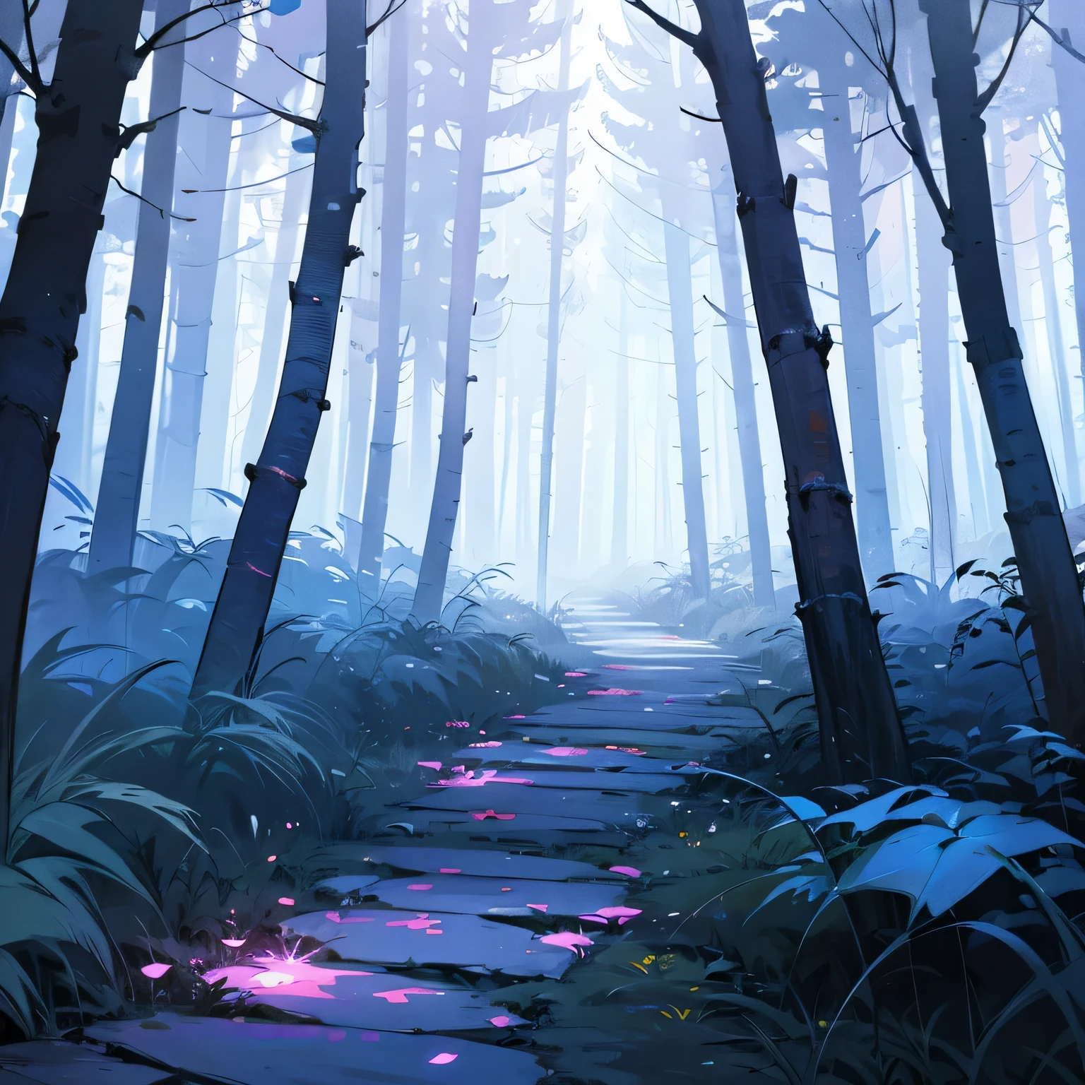 candy forest magic dark road no one