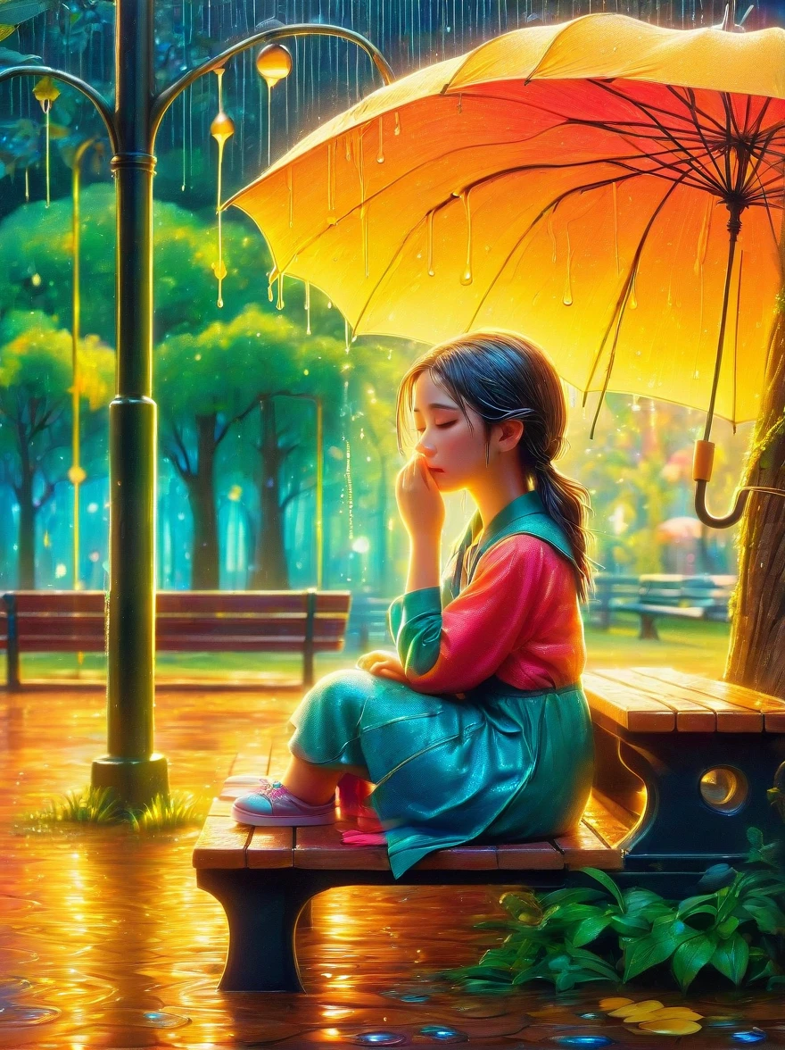 masterpiece，，stills，1girl，floating into the sky，close up，gloomily，((gloomy，cry，sob，tearful，shed tears:1.8))，gloomy的光线和温暖，Sun sets，（spark of light：0.7），卡通close up红发女人，creepy clown girl，Harley Quinn，goth clown girl，whole body concept，Necromancer，，chuck style，Smart style，dark screen tone