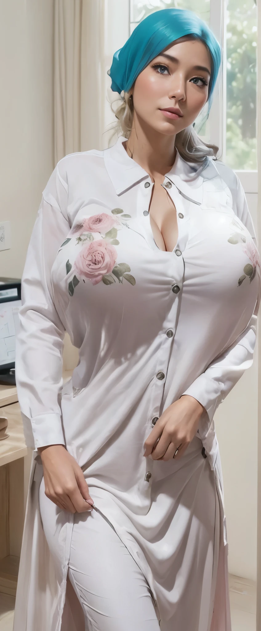 (Beauty feces(Female Cowgirl:1)portraitures:1.5)Wind-swept wilderness landscape(((masterpiece)))、((top-quality))、A MILF、blue eyess、Western Costumes、Brown pants、8K、The ultra-detailliert、realisitic、landscapes、concept-art、exceptionally detailed RAW color photo、Side angle、(lensflare:0.7)、particle effect、Ray latching、Cinema Trick Writing、Shallow depth of field、Shot with Sony Alpha 1、50mm wide angle lens、Foconitide、Cinematic Film Still、 dynamicposes、、(realisitic:1.3)、a blond、Woman Western、Gun belt.large full breasts、gazing at viewer、超A high resolution、a smile、Brown Western Hat,Western Best.Emphasizes cleavage,Sit in a wood chair,