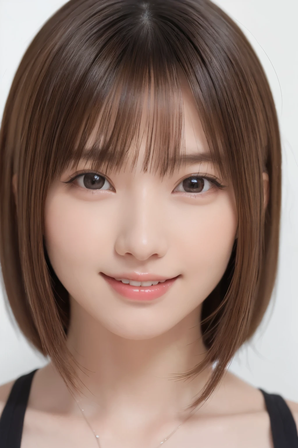 one girl,((Highest image quality:1.7))、 (beautiful girl, delicate girl:1.3), (:1.3),(smiling beautiful girl:1.2)、break, (Bare skin、camisole、Transparent:1.2),break, very fine resolution, (symmetrical eyes:1.3),(camisoleがTransparent:1.5)、break, (お風呂場で透明なcamisoleを着ている美少女スナップ:1.3), (camisoleが透けてBare skinが見えている:1.4)、perfectly trimmed fingers,break, small breasts, brown eyes, parted bangs, brown hair,break, (Eye and face details:1.0),break, (masterpiece, highest quality, super detailed, detailed face, 8K)