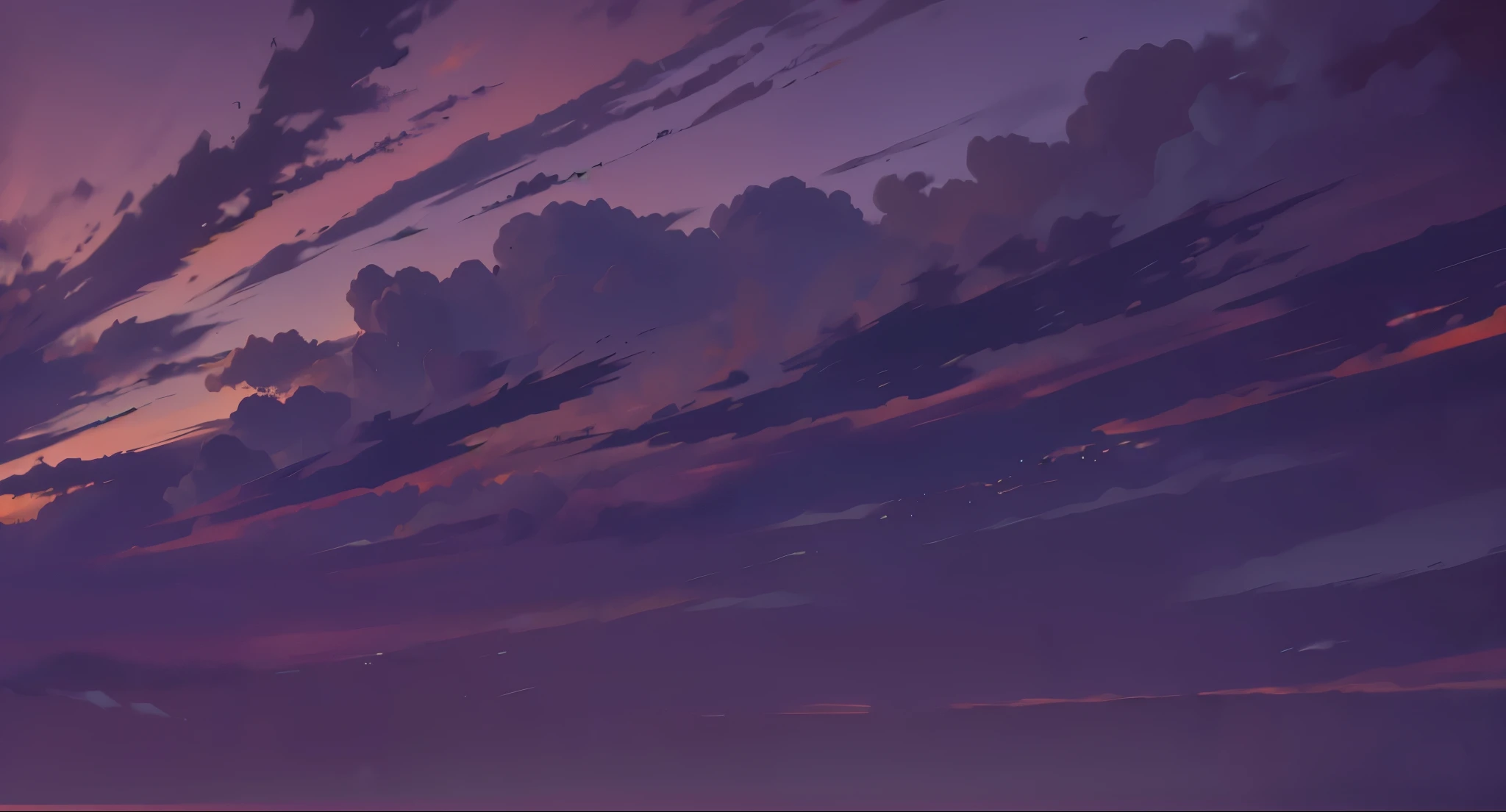 twilight sky, orange and purple sky