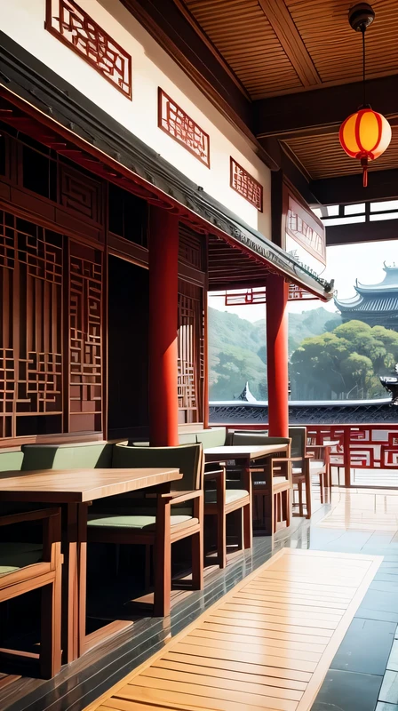 Chinese-style architecture, Cafe