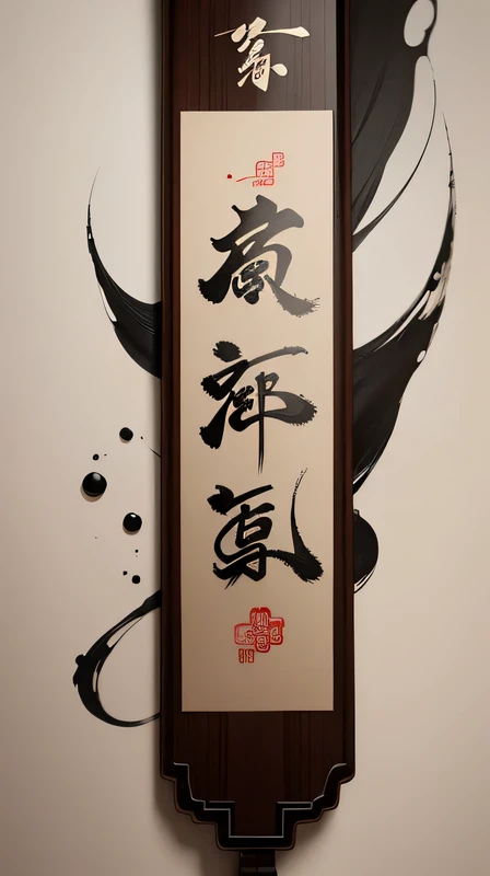 Decorated with Chinese calligraphy