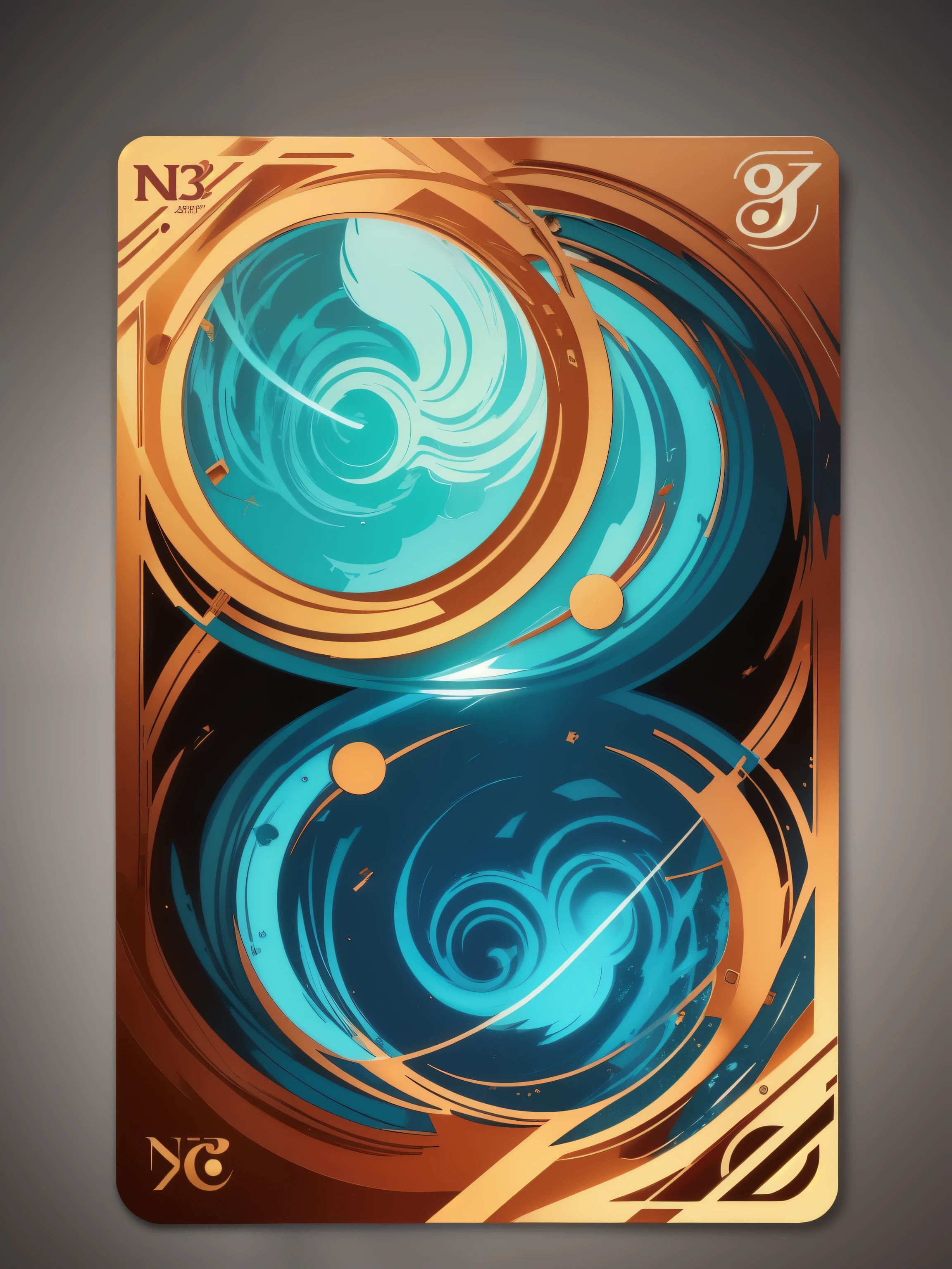there is a picture of a frame card, full card design, card art, ui card, mobile game art, game card frame, comic card style, stylized digital illustration, background art, mobile game asset, collectible card art, stylized painting, stylized digital art, digital art - n 9, art piece frame, abstract mirrors