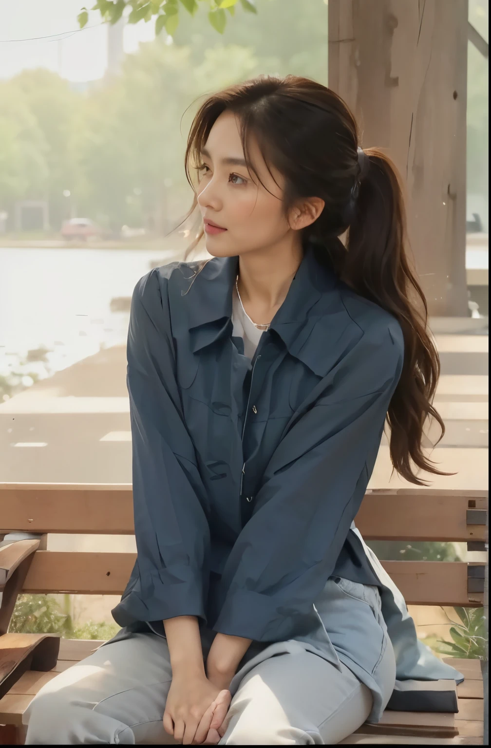 highest resolution, High level image quality, high detail, masterpiece, textured skin, anatomically correct, sharp, gray background((japanese mature, 50 years old)), alone, ((wrinkles appear on the face)), big bust, nice body, Light brown straight hair that reaches to the shoulders, chubby body type (((me'me는 똑바로 앉아있다, If you look at the left side of the screen..))), Close your mouth and look to the right with a serious face..., sweater, skirt side, ((cowboy shot)),초봄 한 여성이 배낭을 공원 벤치에 내려놓고 me무 벤치에 앉아 있다., casual clothing style, ((me는 big bust을 가지고있다.)),at the park, beautiful picture, Designed for a cozy aesthetic!, 조반me 리칼로, Refined, Sitting by the river, she'me'me는 스트리트웨어를 입고 있다, casual pose, wearing a flannel shirt, 🚿🗝📝, flannel, female streetwear blogger, 공원 벤치에 앉아a K-pop idol wearing a turtle neck sweater,
(((masterpiece))), ((best quality)), ((complex and detailed)), ((surrealism)), outrageous lips, milf, mature woman, aspect, very detailed, illustration, 1 woman, ((big bust)), perfect hands, detailed fingers, beautiful and delicate eyes, Short hair, brown eyes,(turtle neck:1.2), tight jeans, detailed background, choker, perfect eyes, fascinating eyes, looking at viewer, front