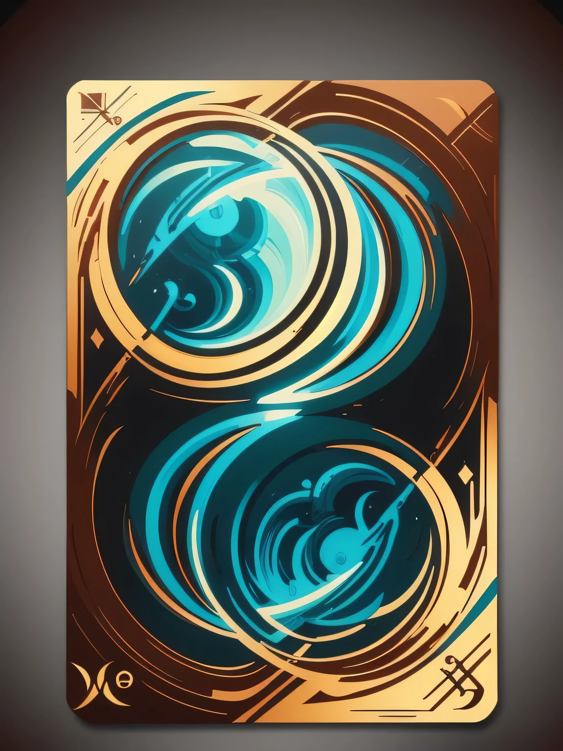 there is a picture of a frame card, full card design, card art, ui card, mobile game art, game card frame, comic card style, stylized digital illustration, background art, mobile game asset, collectible card art, stylized painting, stylized digital art, digital art - n 9, art piece frame, abstract mirrors