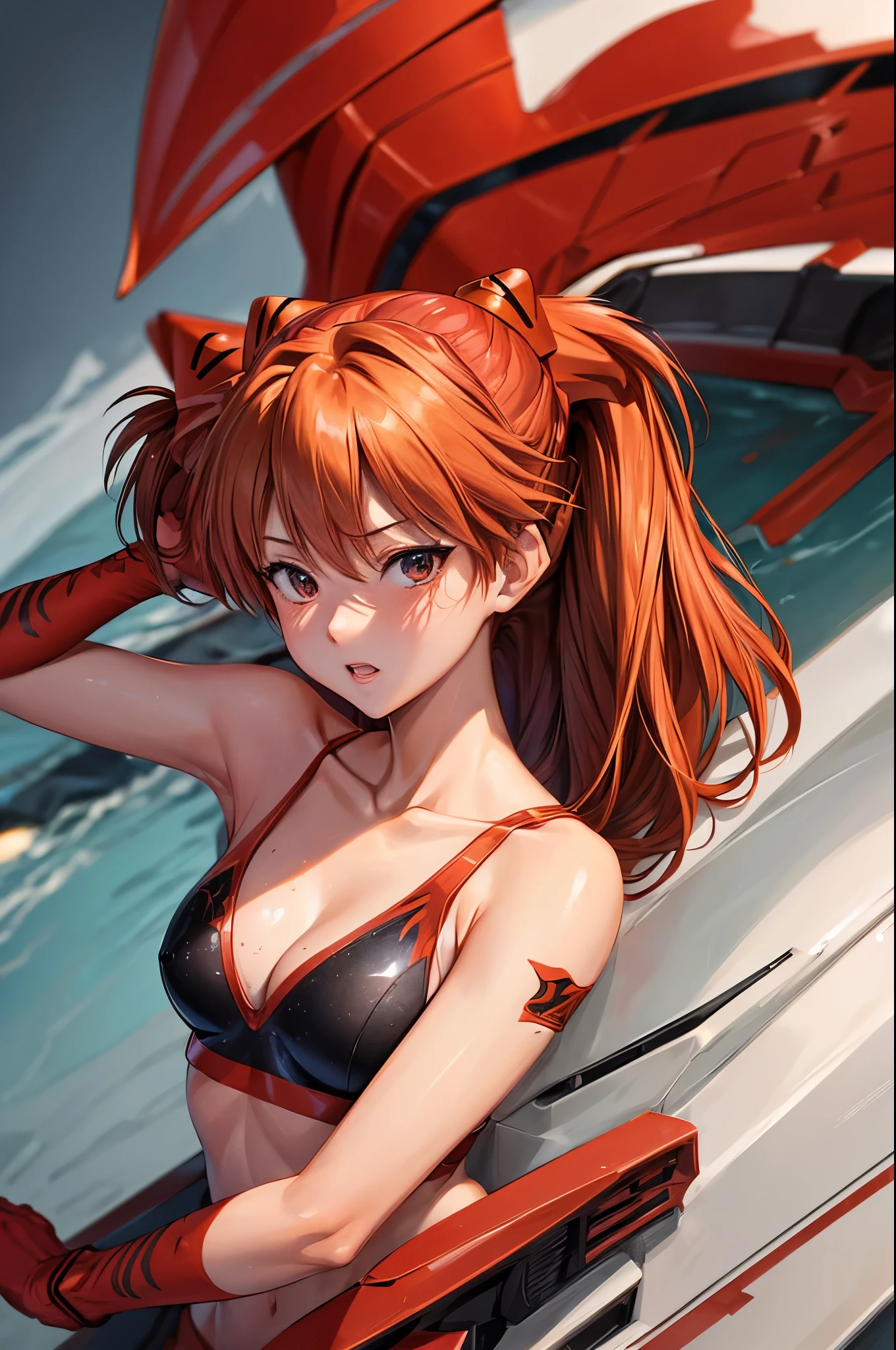 (((Soryu Asuka Langley))), Obscene underwear appearance, best image quality, high quality, high detail, 超A high resolution, 8K resolution, Depth of the bounds written, Cinematography, intricate details, elaborate, methodical, grow, maximum details, extreme beauty