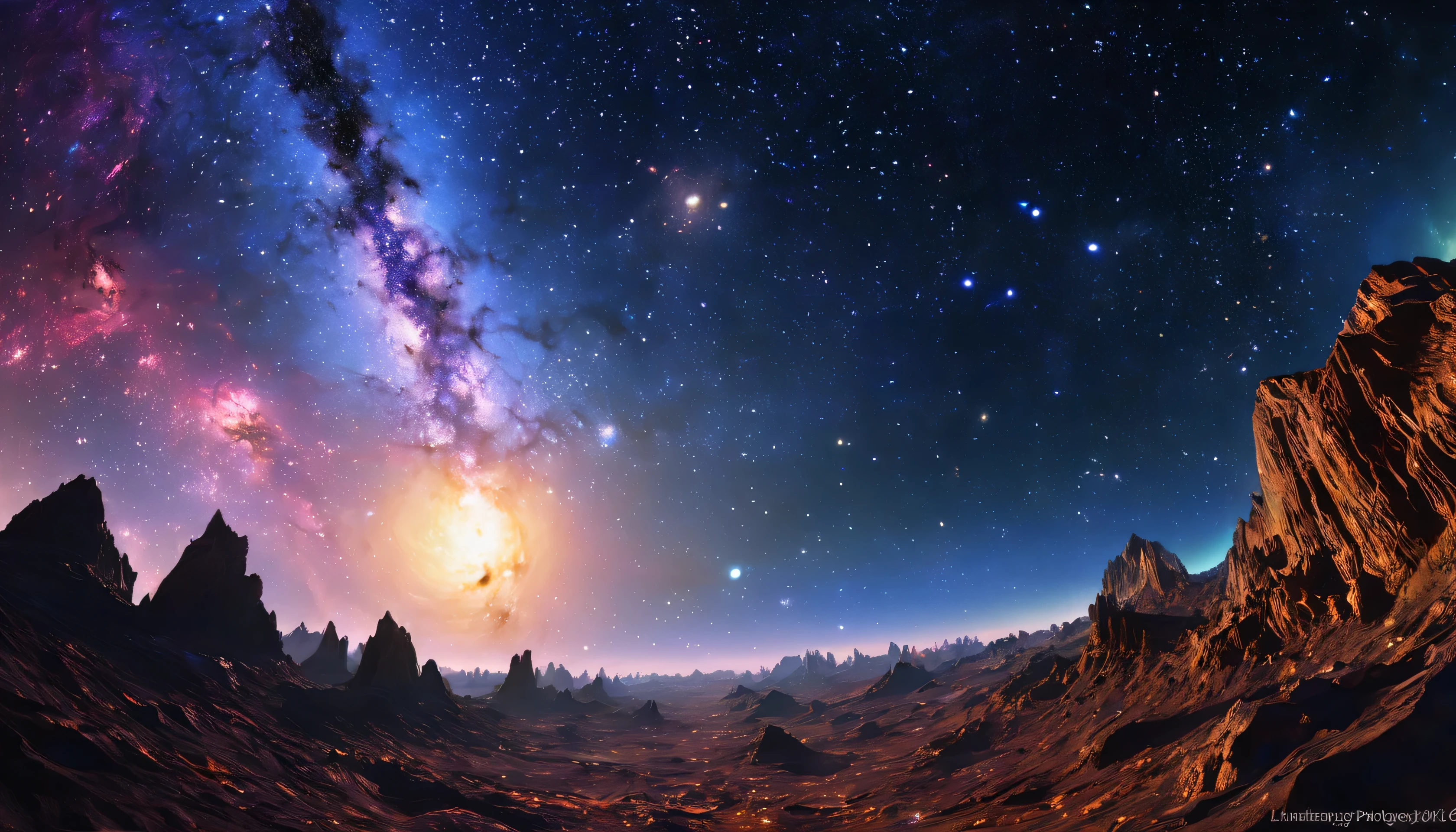 # first topic
(best quality,4k,8k,highres,masterpiece:1.2),ultra-detailed,(realistic,photorealistic,photo-realistic:1.37),galaxy,stars,nebula,ultra-wide angle, colorful cosmic dust,planets,moons orbiting,space exploration,cosmic beauty,remote and vast,celestial wonders,mesmerizing colors,interstellar vistas,astronomical symphony,awe-inspiring views,surreal dreamscapes,breathtaking cosmic ballet,luminous celestial bodies,ethereal atmosphere,unbounded mysteries,unveiling the universe,explore the infinite,galactic wonders,colossal cosmic embrace,parallel worlds colliding,stellar enchantment,far-off galaxies,celestial gateway,cosmic transcendence,unfathomable depths of space,timeless cosmic glory,celestial grandeur,otherworldly realm,dazzling celestial tapestry,extraordinary celestial panorama,cosmic kaleidoscope,Open up the heart of the universe,peer into the cosmic abyss