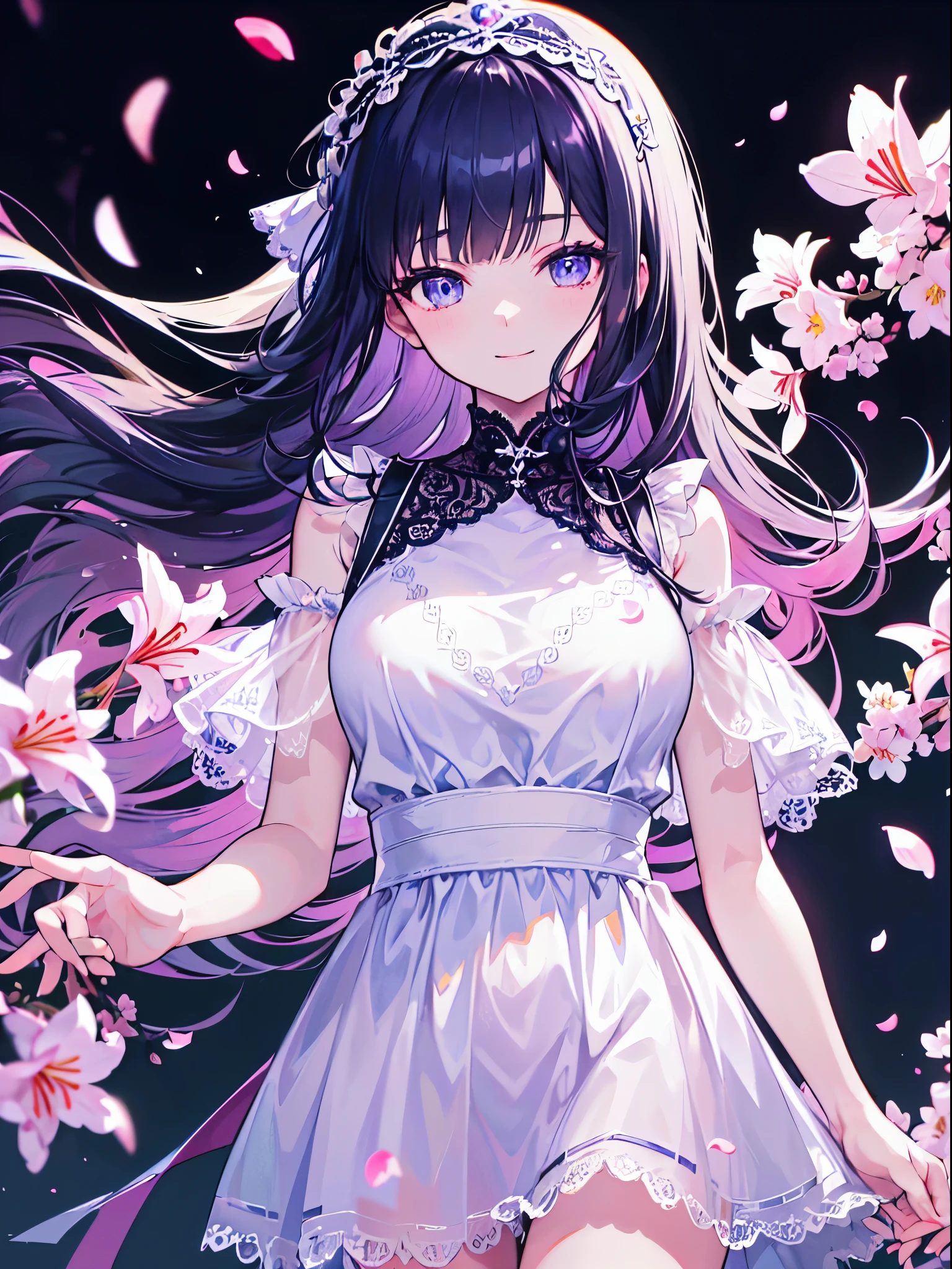 (((((( baggy T-shirt,  daisy field,flower dome,))))))((((Blush:1.2,Loose cuffs,))))(((((((Monochrome world, Use only shades of black and white and blue crescent, sparkling particles, geomerty:1.2, )))))))，((1girl,Amazing,Sharp focus,seductive lady，Solo，From below:1.1，((half kimono ,thigh ribbon,long latex gloves,))(((Masterpiece,Best quality, offcial art, Beautiful and aesthetic:1.2))),((hyper HD,Golden ratio,)) (16k),((Upper lens,facial tattoo)), (((sakura,flower crown))), (((Sagging breasts))))),(Physically-based rendering),Sharp focus, (((highdetailskin,))),intricate outfits，Delicate pupils,Cardiac pupils,Danfeng Eyes,((((detailed hairs|Long hair|Long bold side bangs|Cover your eyes|Naturally curly|streaked hair)))),Slender,(masterpiece sidelighting),(The sheen),(Beautiful hair,Beautiful eyes,）((unbelievable Ridiculous,)),((extremely_Detailed_Eyes_and_face)),film quality,(Dynamic configuration: 1.2),Brilliant,Glossy, (Photorealistic), ((cross pupils)), two-sided fabric,Ultra-precise depiction, Ultra-detailed depiction,