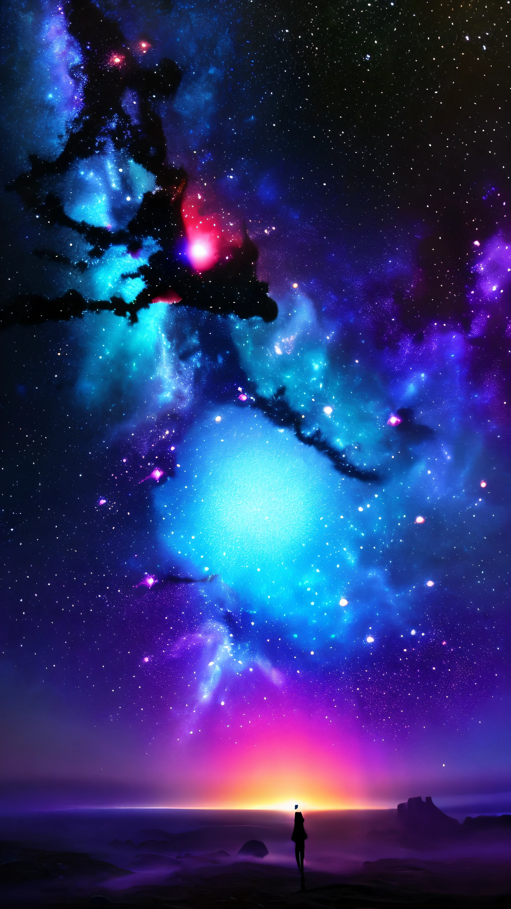 supernova　starry sky　planet　fantasy