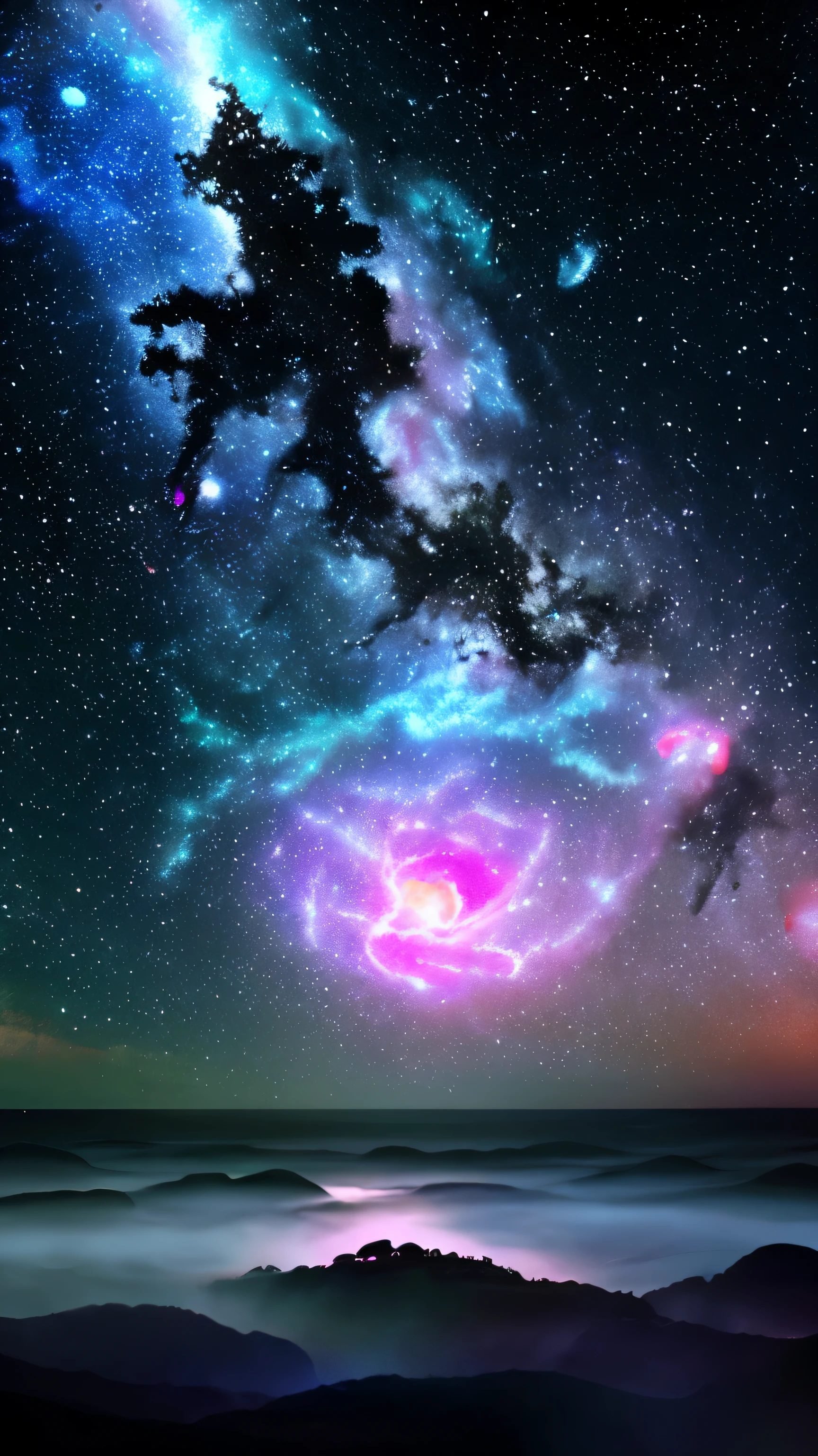 supernova starry sky planet fantasy