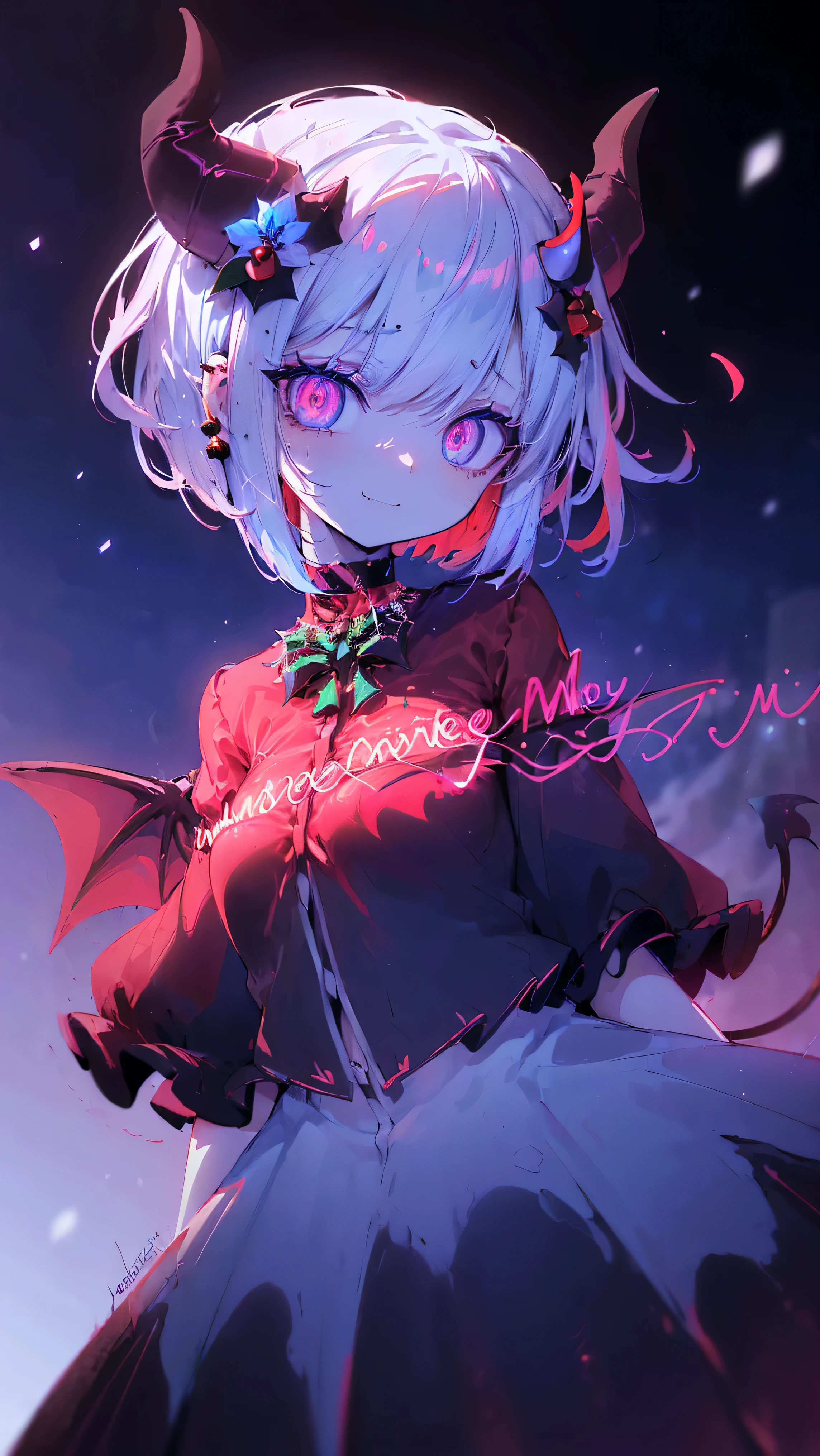 ((( (Winter background), (Snowing), (Christmas theme), (Slutty Santa outfit), ))) BLACKLIGHT, ((NSFW)), ((Medium )), realistic art, extremely delicate and beautiful, ultra-detailed, (1girl), ((Blue eyes)), floating, detailed light, illustration, dynamic angle, depth of field, ((((milf)))), girly, ((Blue and White hair, multicoloured hair, Blue highlights hair, (Ponytail), hair ornament, hair flower, flower, makeup, braid, smile)), demon eyes, fangs, pale white skin, (((best quality, tall girl, (skindentation), (blur background:0.6), (casual yet stylish, ((Demon Horns)), ), gorgeous, (short hair:1.5), soft lighting, wind, (front light:1.5), surprised, choker, smile, jewelry, earrings))), (ultra high res, best quality,), (8k, raw photo, best quality, masterpiece), technological sense, best quality, masterpiece, illustration,CG ,unity ,wallpaper, official art, Amazing, finely detail, an extremely delicate and beautiful,extremely detailed, highly detailed, sharp focus,rich background, (real person,photograph), ((high detailed skin)), ((( , (crazy eyes:1.3), (wide-eyed:1.2), (glowing eyes), (Demon) ))), (((a close up of a person with a weird face and nails, gothic maiden anime girl, gothic - cyberpunk, cyberpunk horror style, gothic art style, detailed digital anime art, gothic art, demon anime girl, gothic girl face, anime style 4 k, dark art style, anime cyberpunk art, gothic aesthetic, 18 - year - old anime goth girl, gothic horror vibes)))