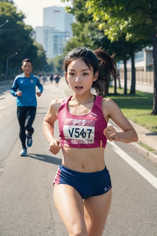 sexy asian running girl