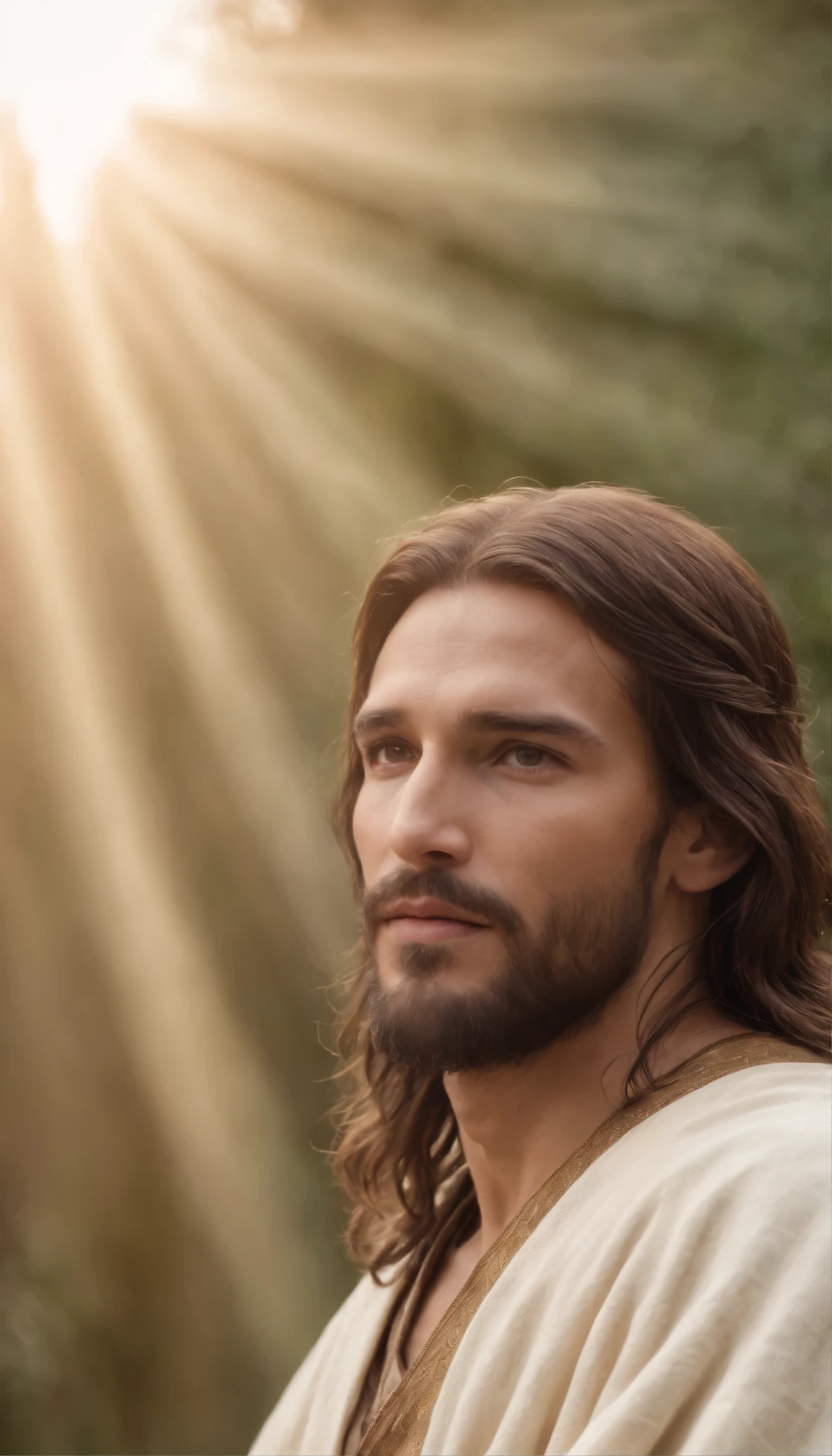 A photograph of father God, Jesus Christ and holy spirit and small boy, handsome, detailed face, portrait, 8k uhd, high quality