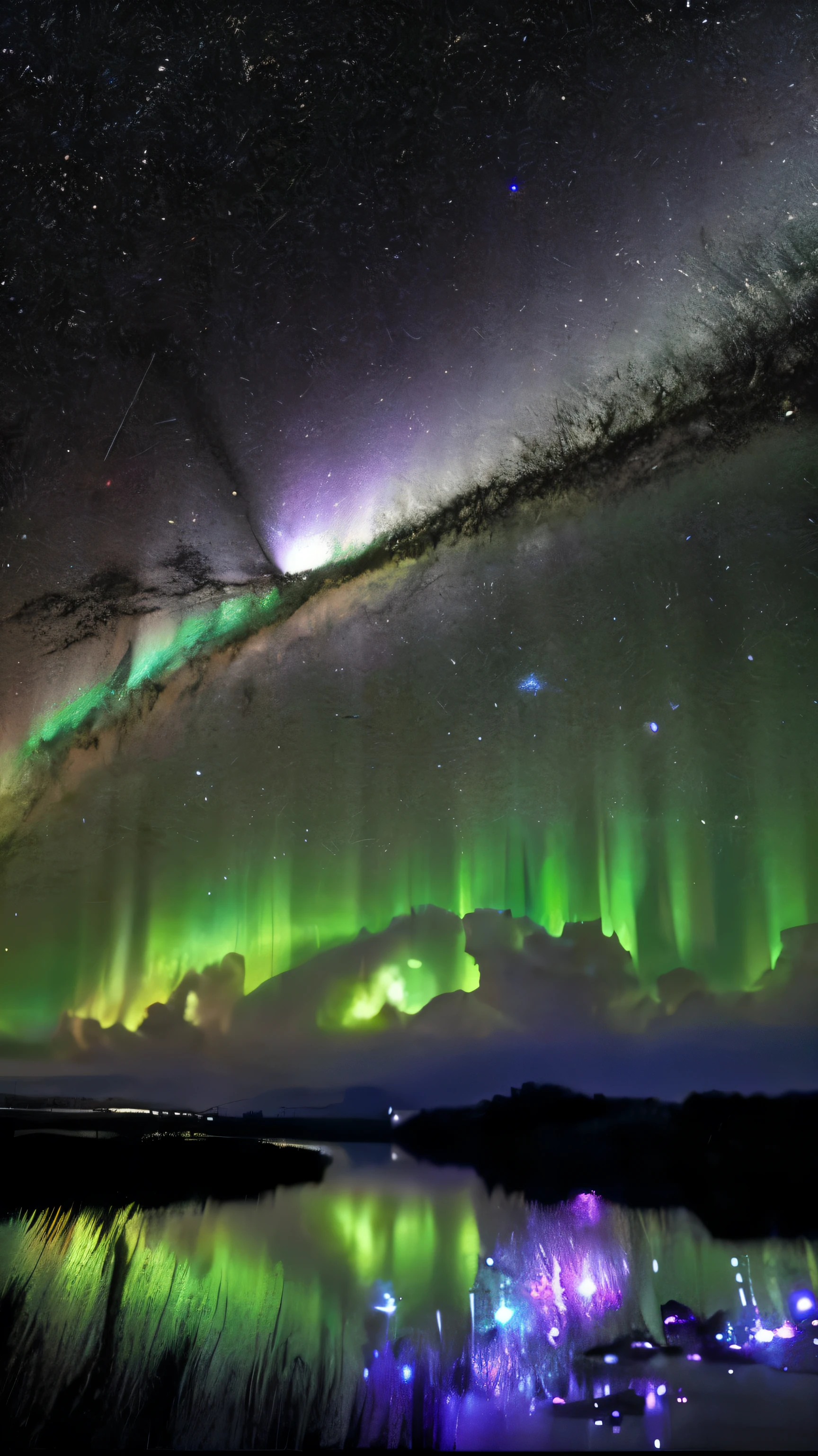 universe meteor aurora shine