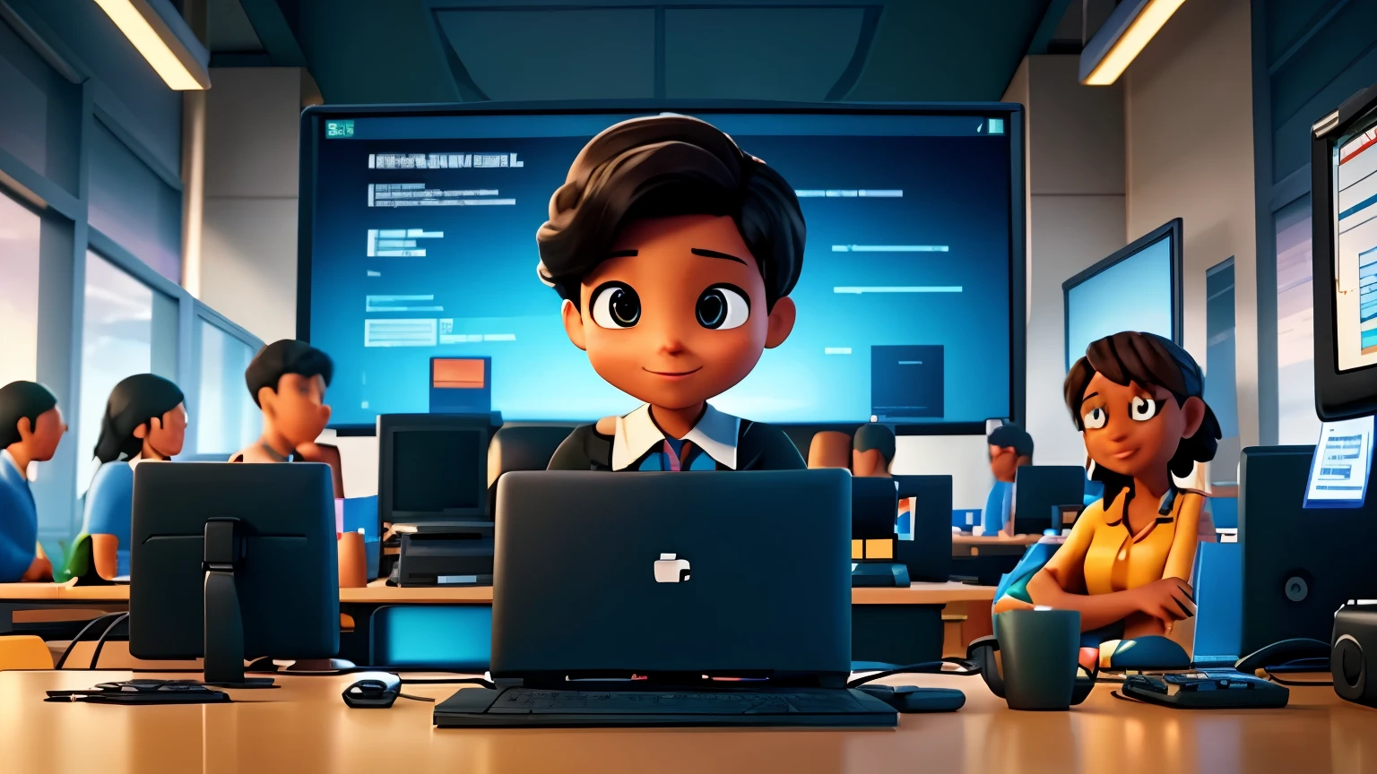 Main Theme: Diversity in the World of Computer Science Details: Images showcasing the diversity in computers, such as laptops, websites, and common-use applications.