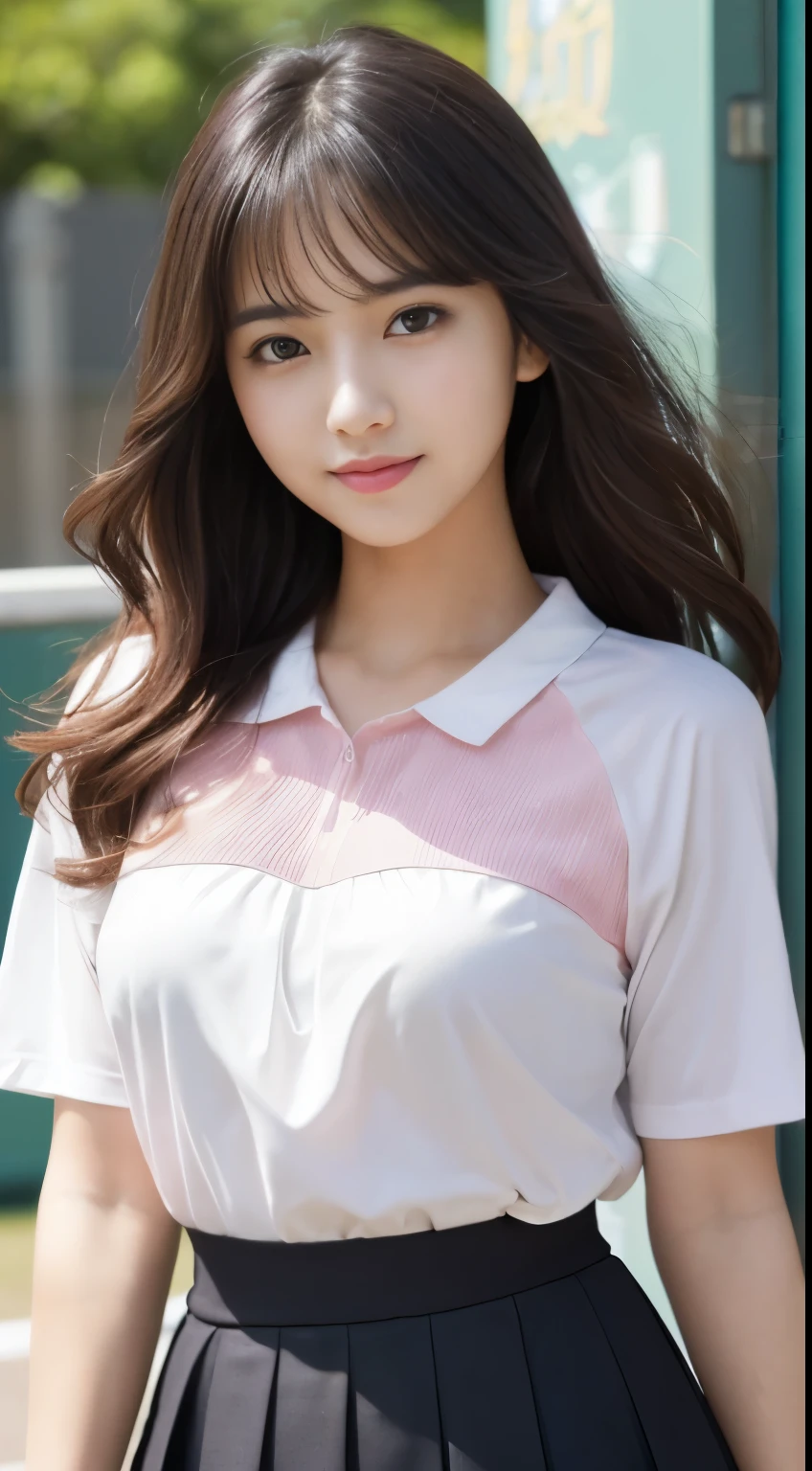 mix4, 20d, solo, long_hair, Nanase Nishino, Haruka Kaki, Park, Tennis, (8K, RAW photography, best quality, masterpiece:1.2), (realistic, photorealism: 1.37), professional lighting, photon mapping, radiosity, physically based rendering