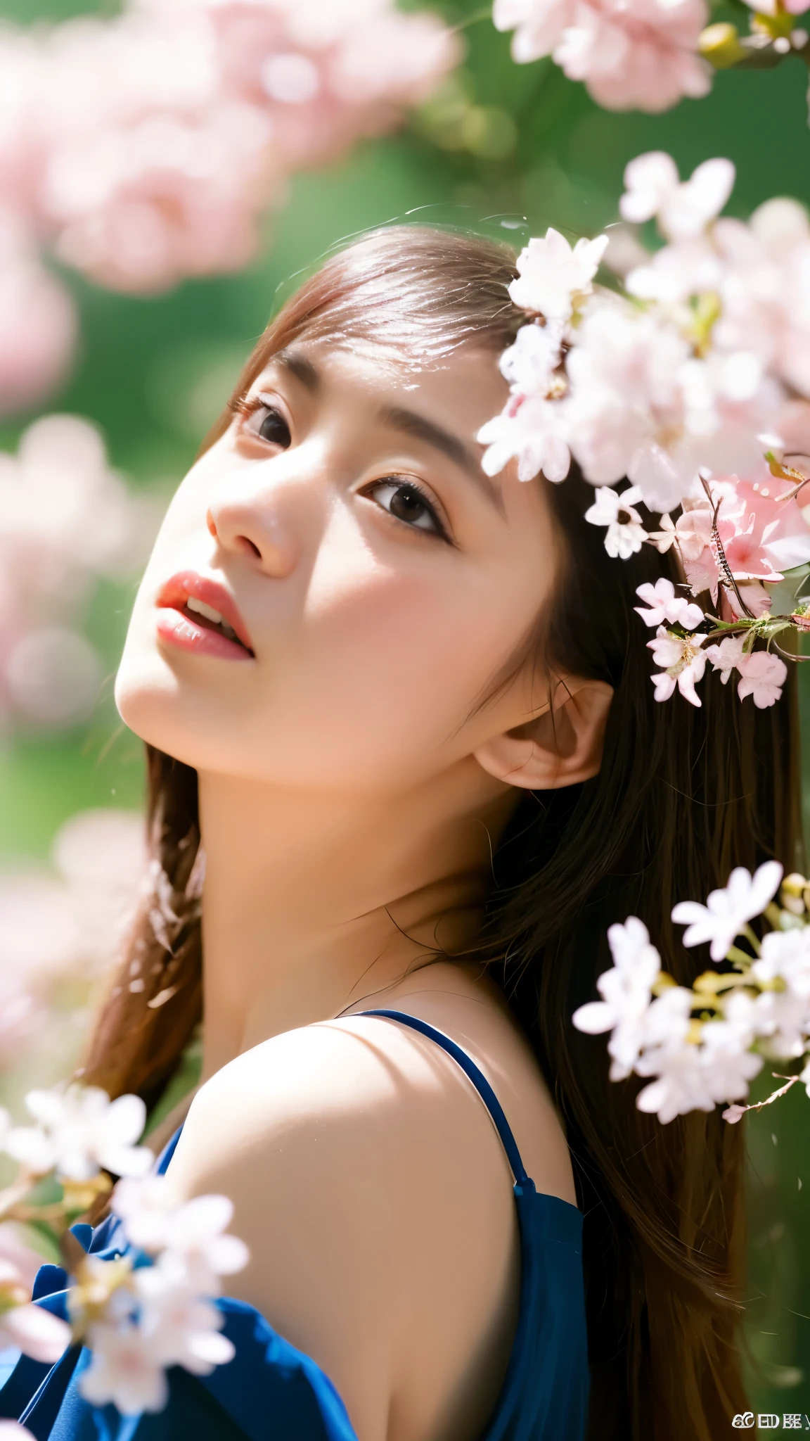 1 girl , (Unbelievably_disorganized:1.5), 「solo」「very delicate」 , beautiful girl , 8k wallpaper,cherry blossoms:1.6,