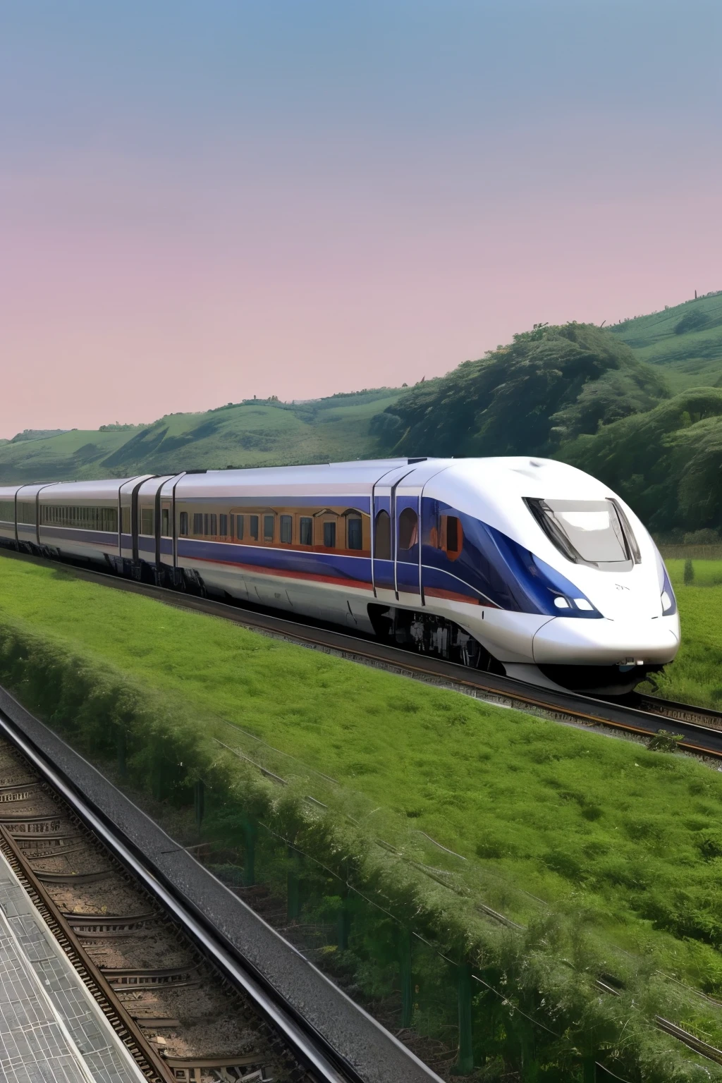 Chinese high-speed rail, AR 9:16, S2-imagine:
A Chinese high-speed rail train glides effortlessly through the scenic landscapes, AR 9:16 filter applied, captured in 2D for your imagination. The train's sleek, modern design, adorned with the colors of the Chinese flag, contrasts beautifully with the lush greenery outside. Passengers can be seen through the stainless steel windows, engaged in various activities such as reading or working on laptops.
The AR 9:16 perspective presents an immersive view, allowing you to experience the vibrant colors and details of the surroundings as if you were there